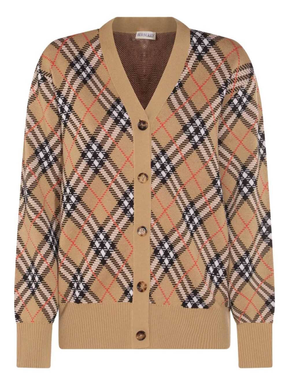 BURBERRY Check Motif Cardigan for Women
