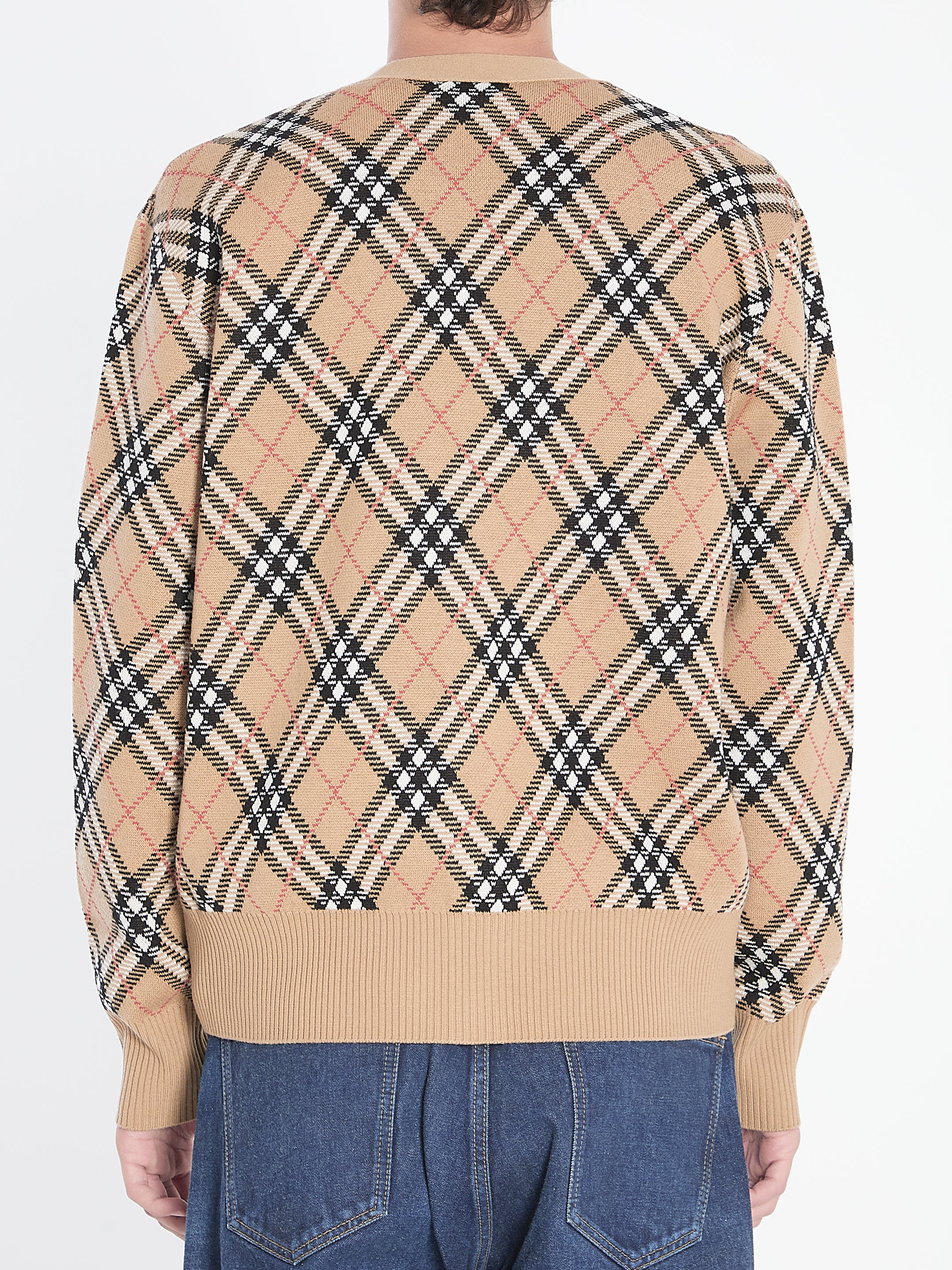 BURBERRY Wool-Blend Cardigan - Size L
