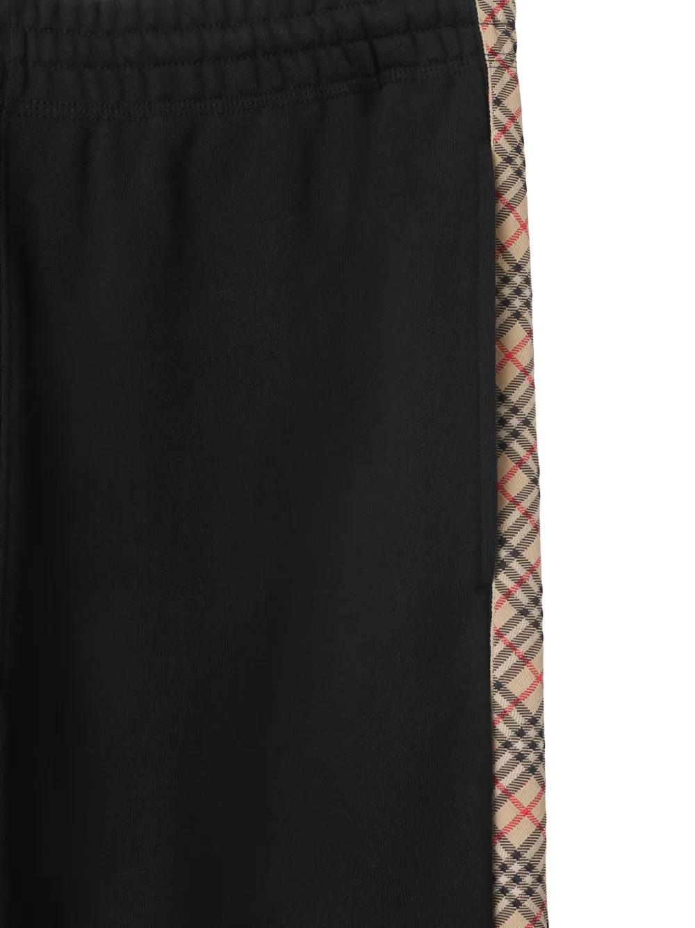 BURBERRY Cotton Jogging Pants with Check Trim for Men