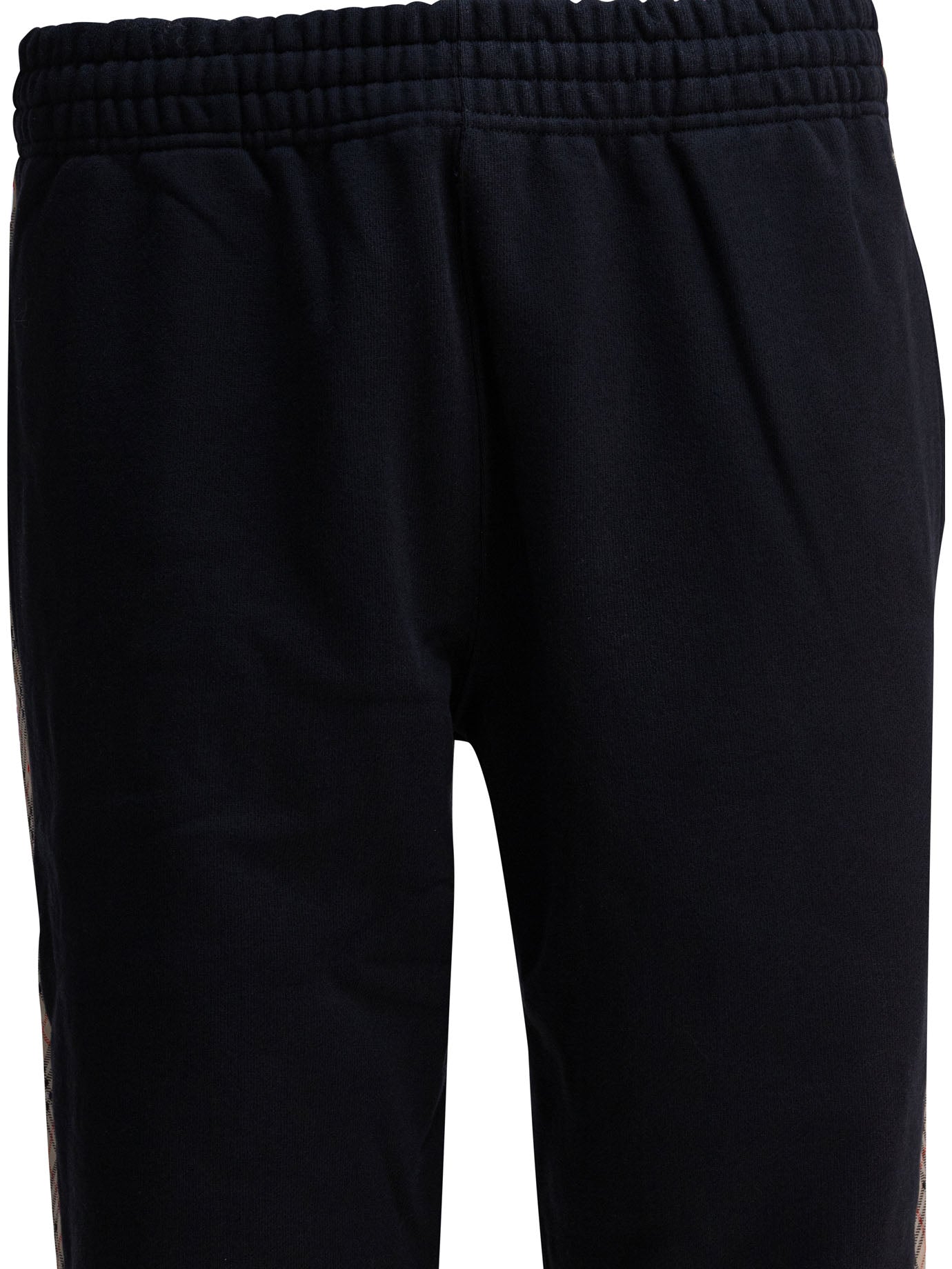 BURBERRY Regular Fit Trousers with Check Trim