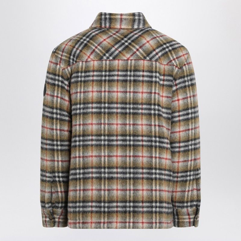 BURBERRY Checkered Design Wool Shirt Jacket for Men