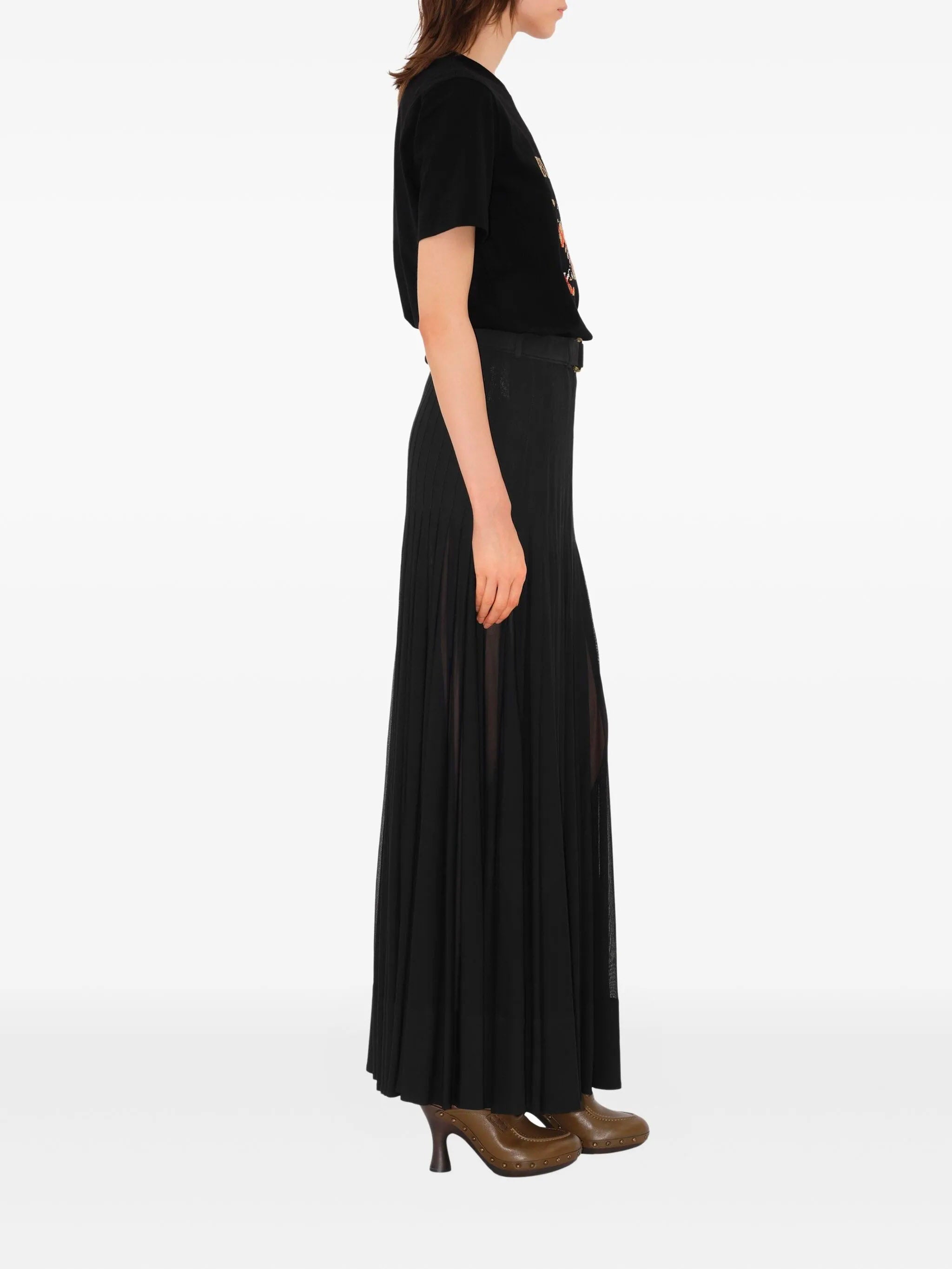 BURBERRY Cotton T-Shirt with Cross Stitch EKD - Slim Fit