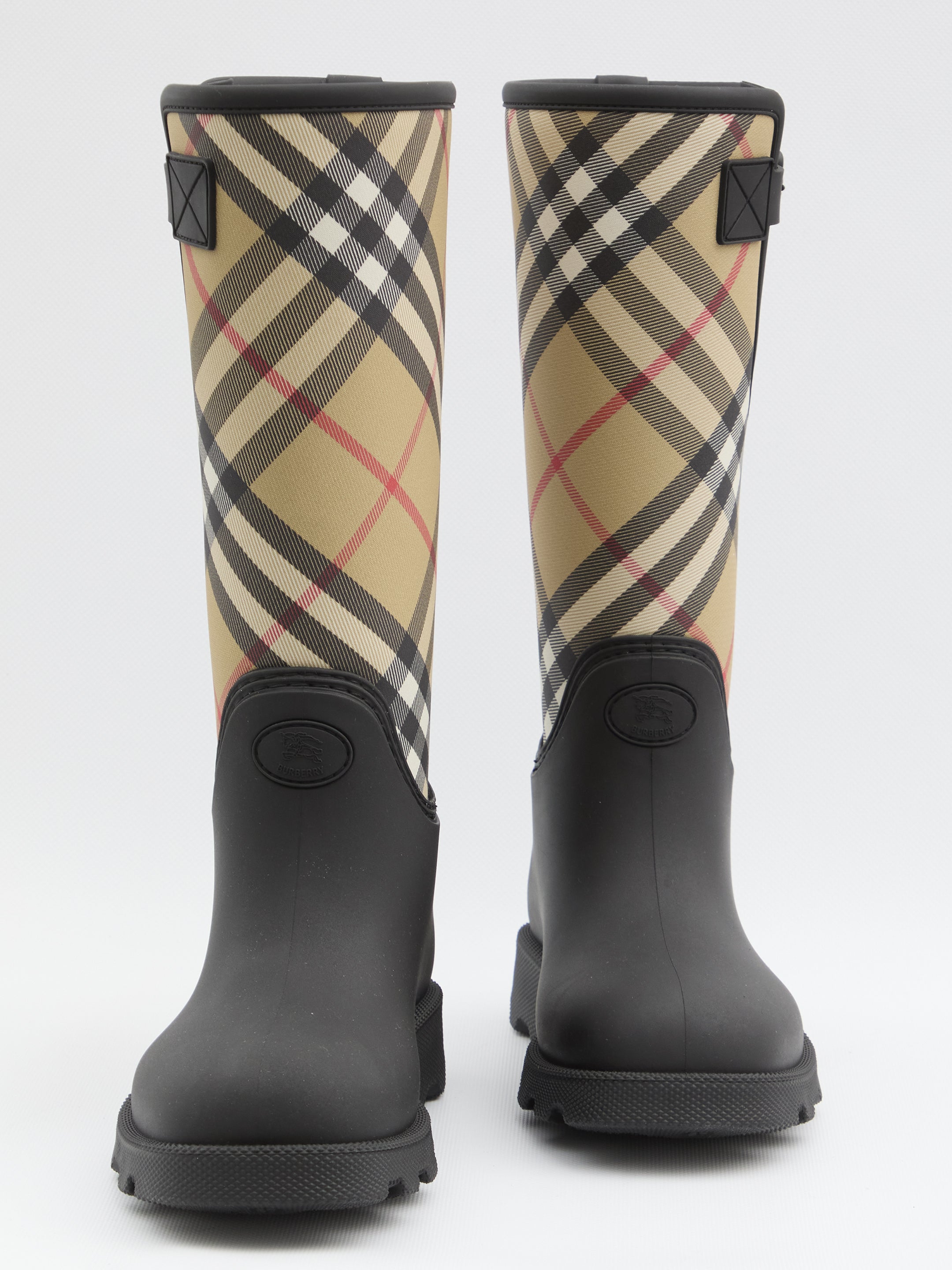 BURBERRY Printed Rubber Marsh Stamp Boots for Women