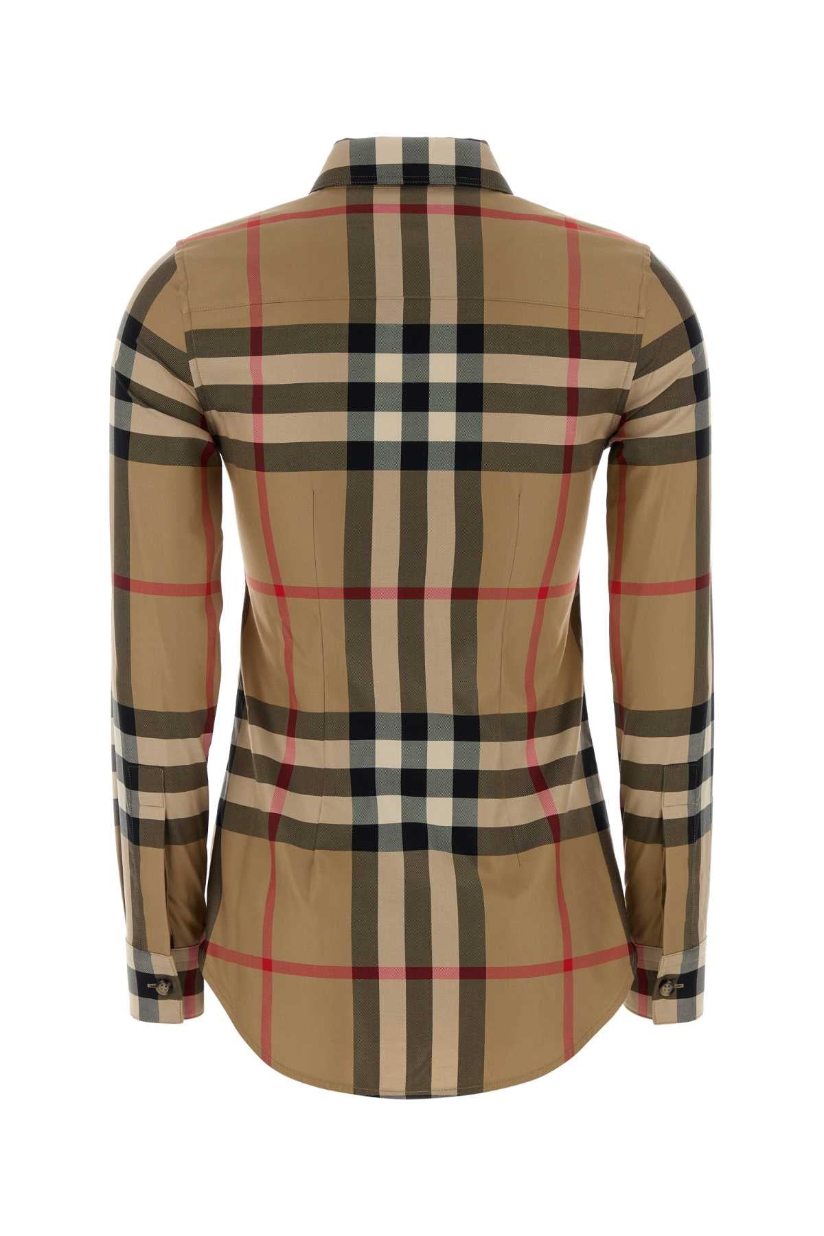 BURBERRY Embroidered Cotton Shirt - For Women - FW25