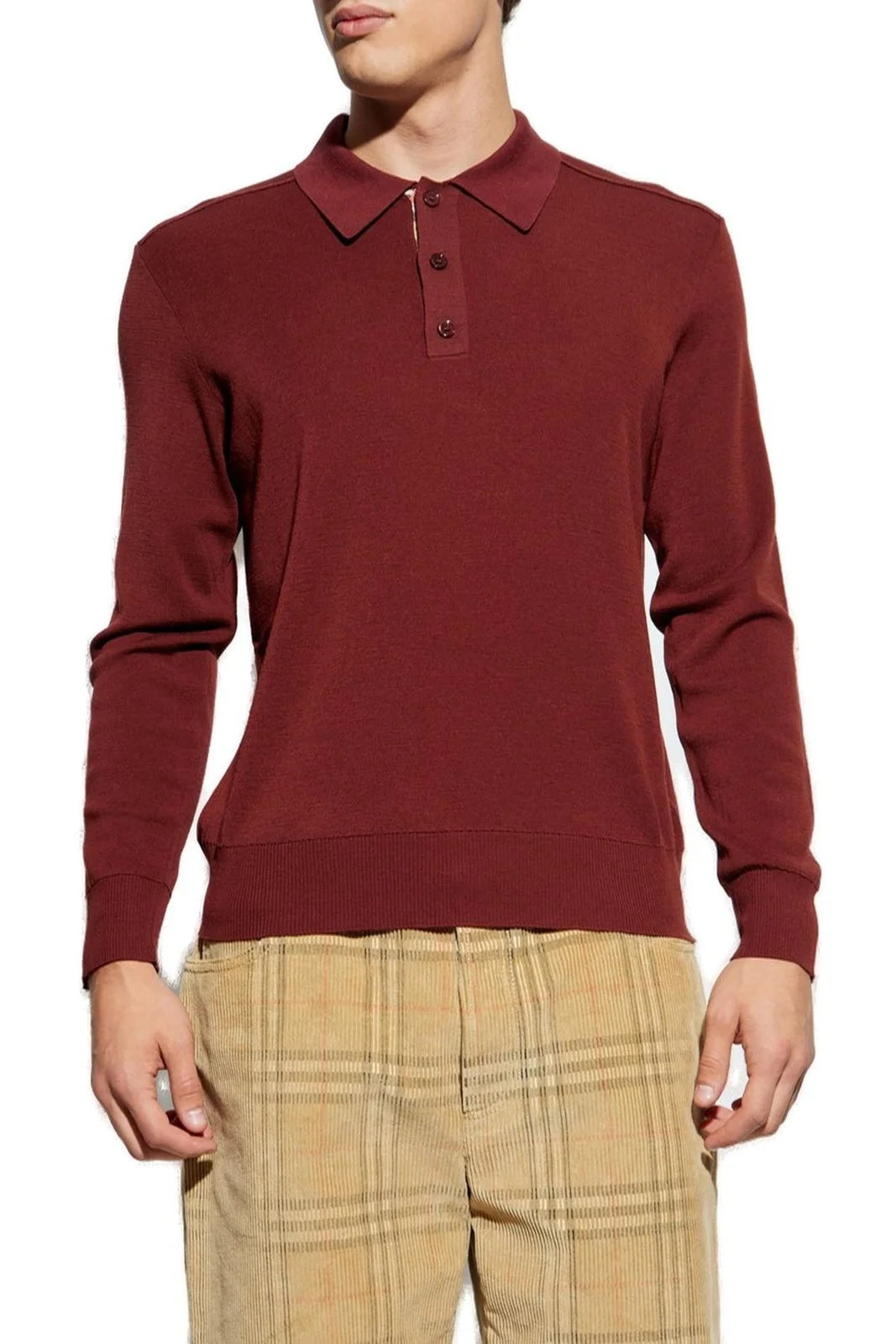 BURBERRY Men's Long Sleeve Polo Shirt