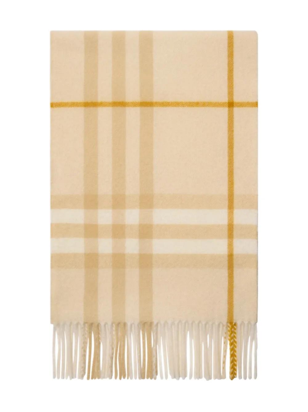 BURBERRY Checkered Cashmere Scarf - Unisex Design