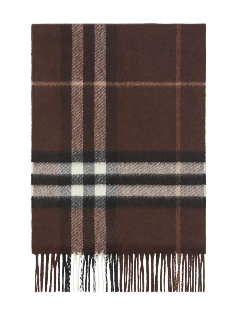 BURBERRY Plaid Cashmere Scarf - Rectangle Shape
