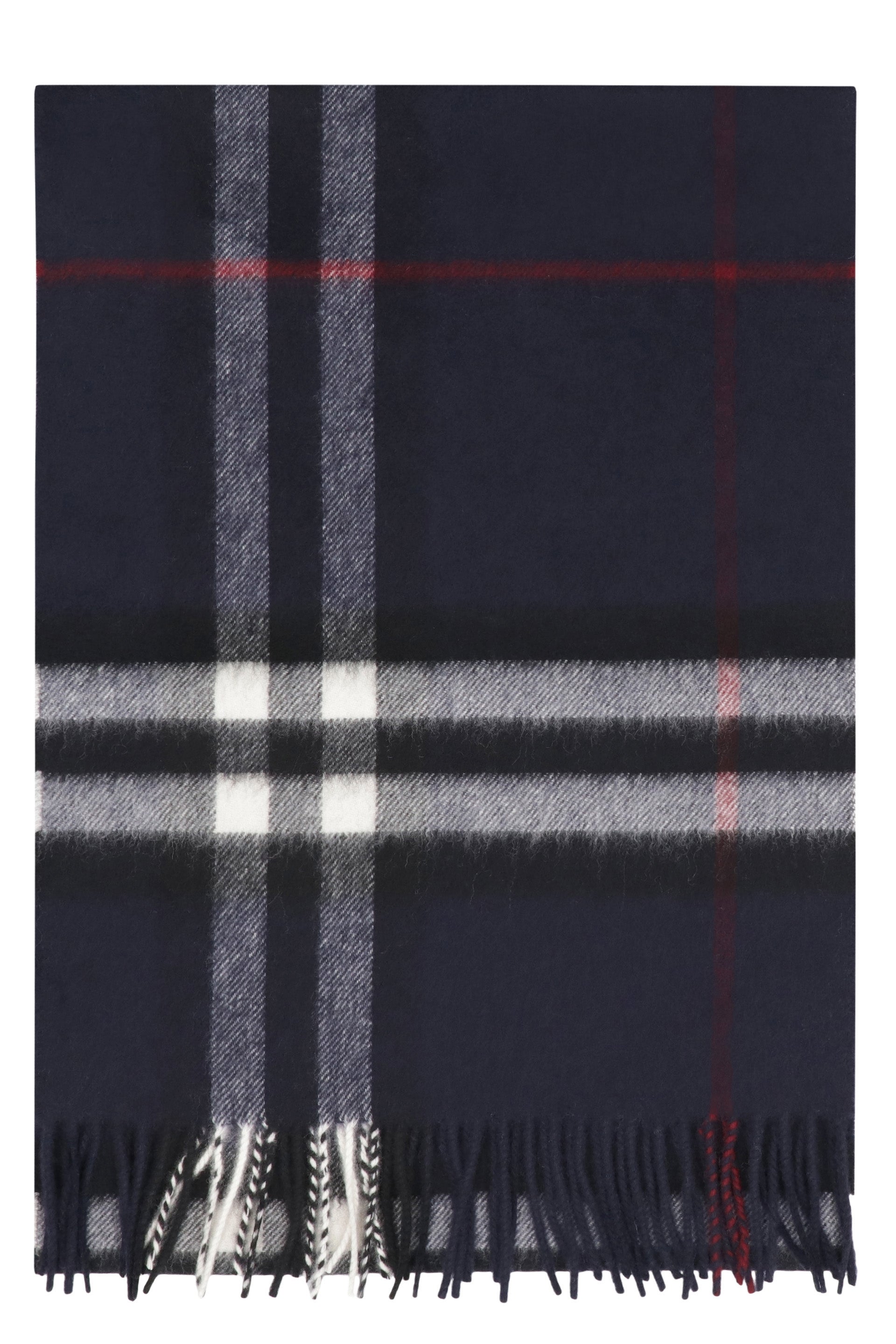 BURBERRY Cashmere Scarf with Check Pattern