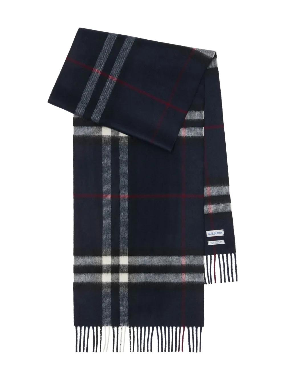 BURBERRY Plaid Cashmere Scarf - Rectangular Design