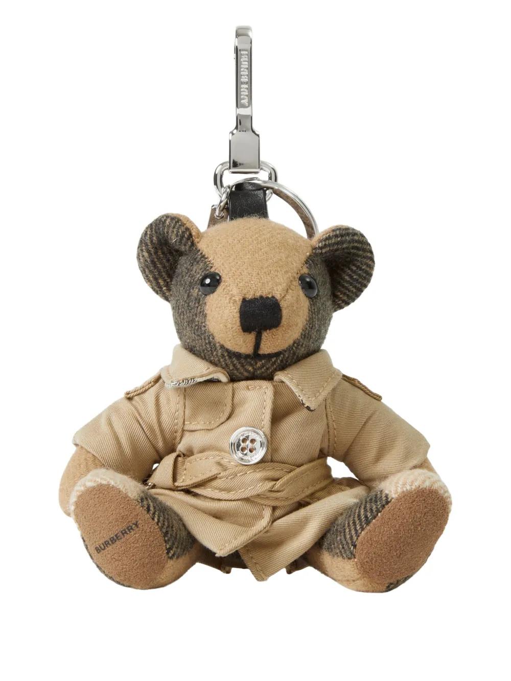 BURBERRY Mini Bear Keychain with Carabiner Attachment