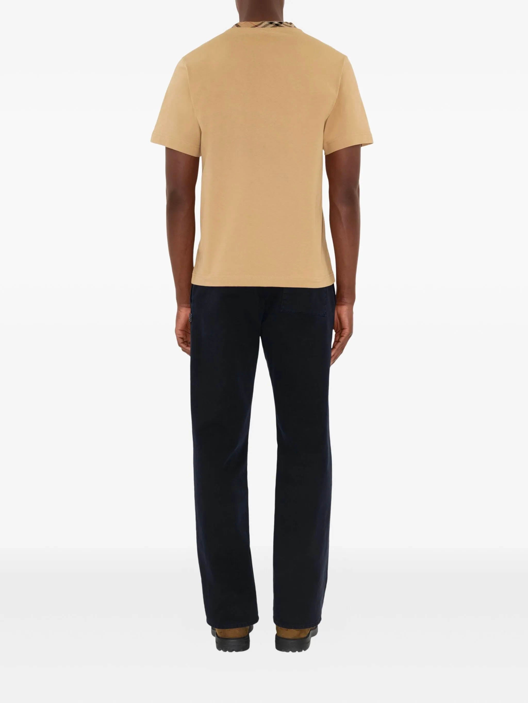 BURBERRY Check Trim T-Shirt - Size M