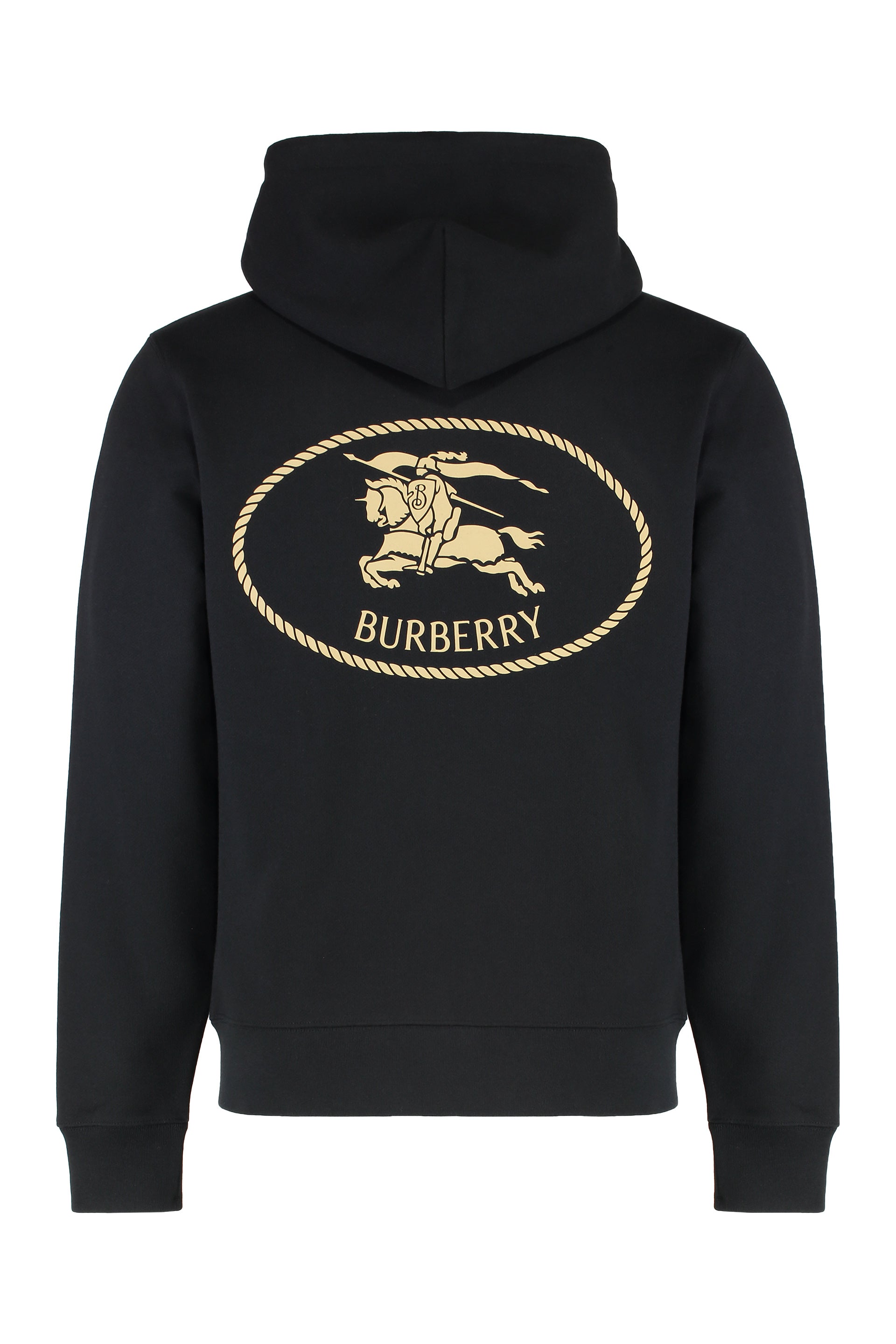 BURBERRY Full Zip Hoodie with Equestrian Knight Design