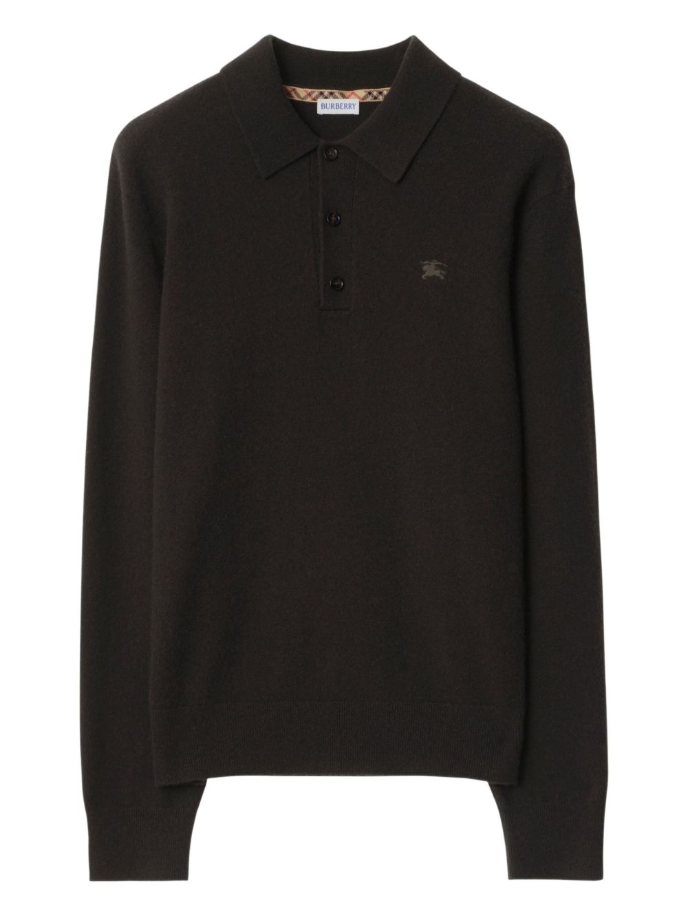 BURBERRY Cashmere Blend Stretch Polo Shirt