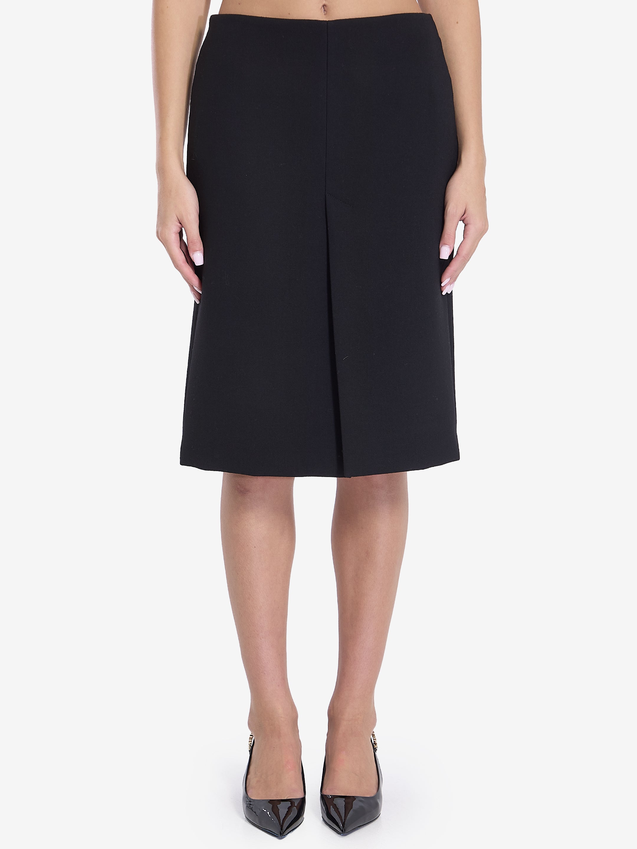 GUCCI Pleated Mini Skirt with Front Slit