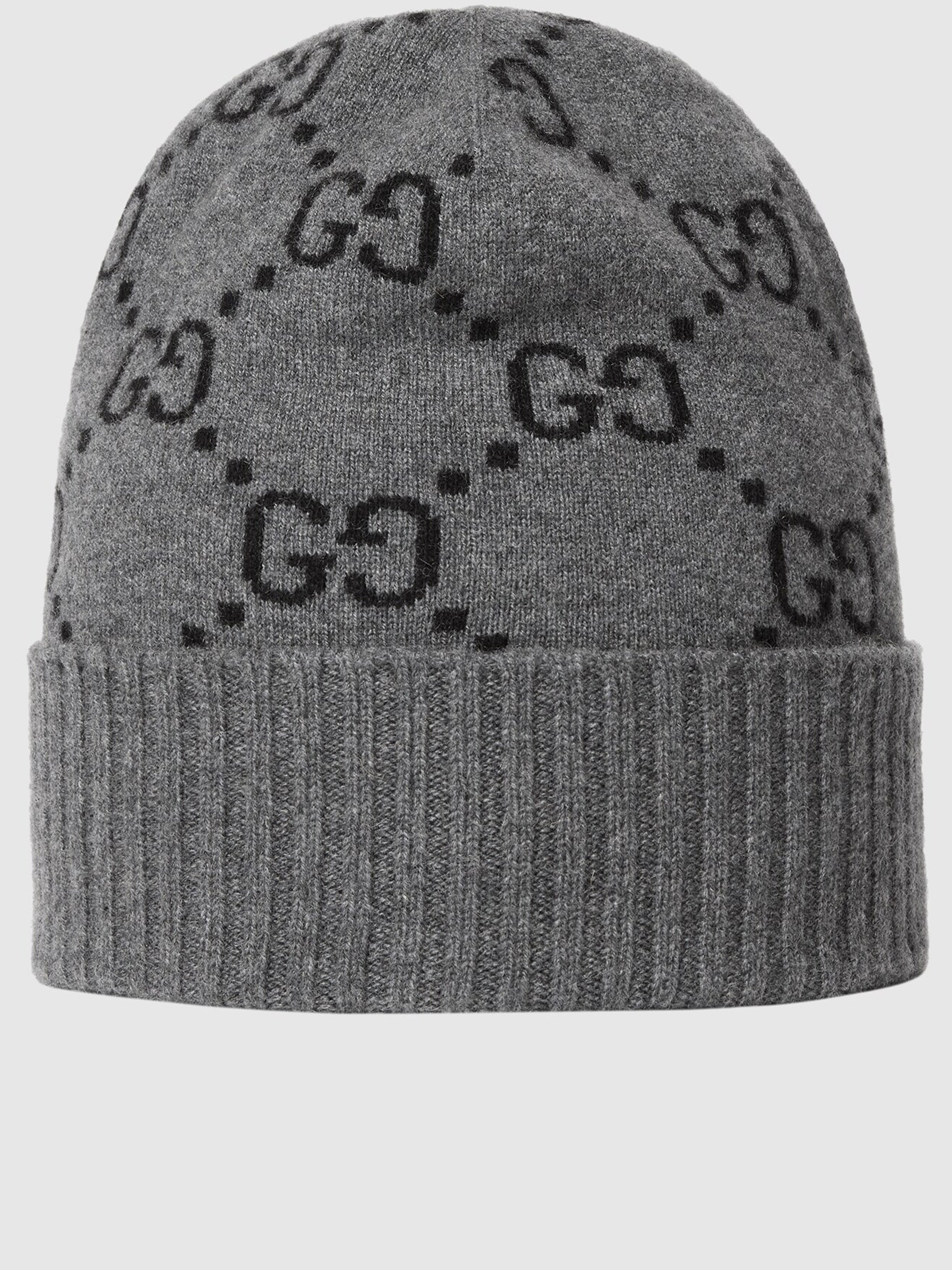 GUCCI Cashmere GG Monogram Beanie - One Size