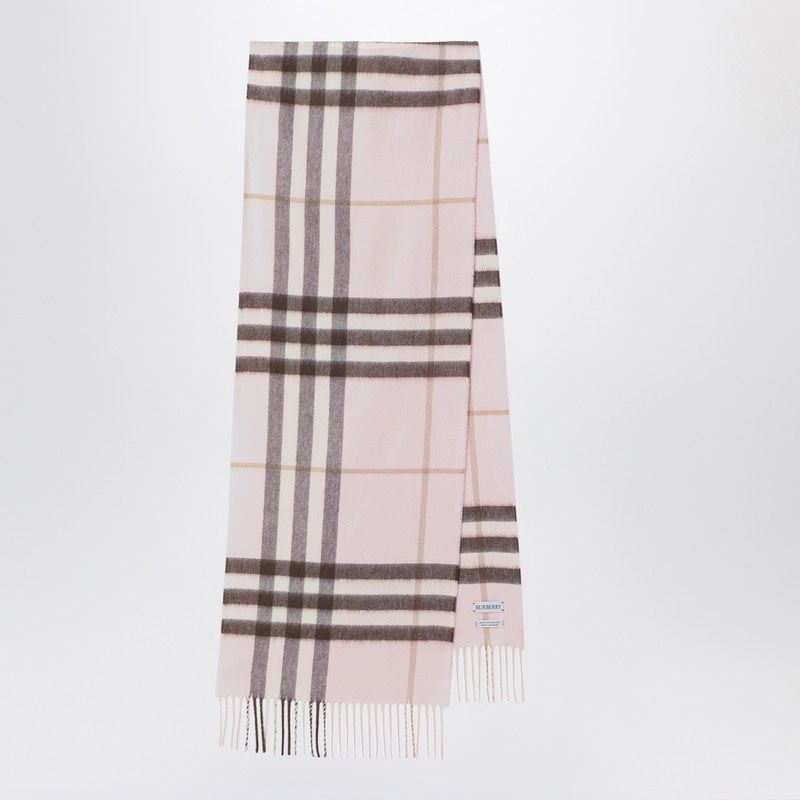 BURBERRY Cashmere Scarf with Check Pattern