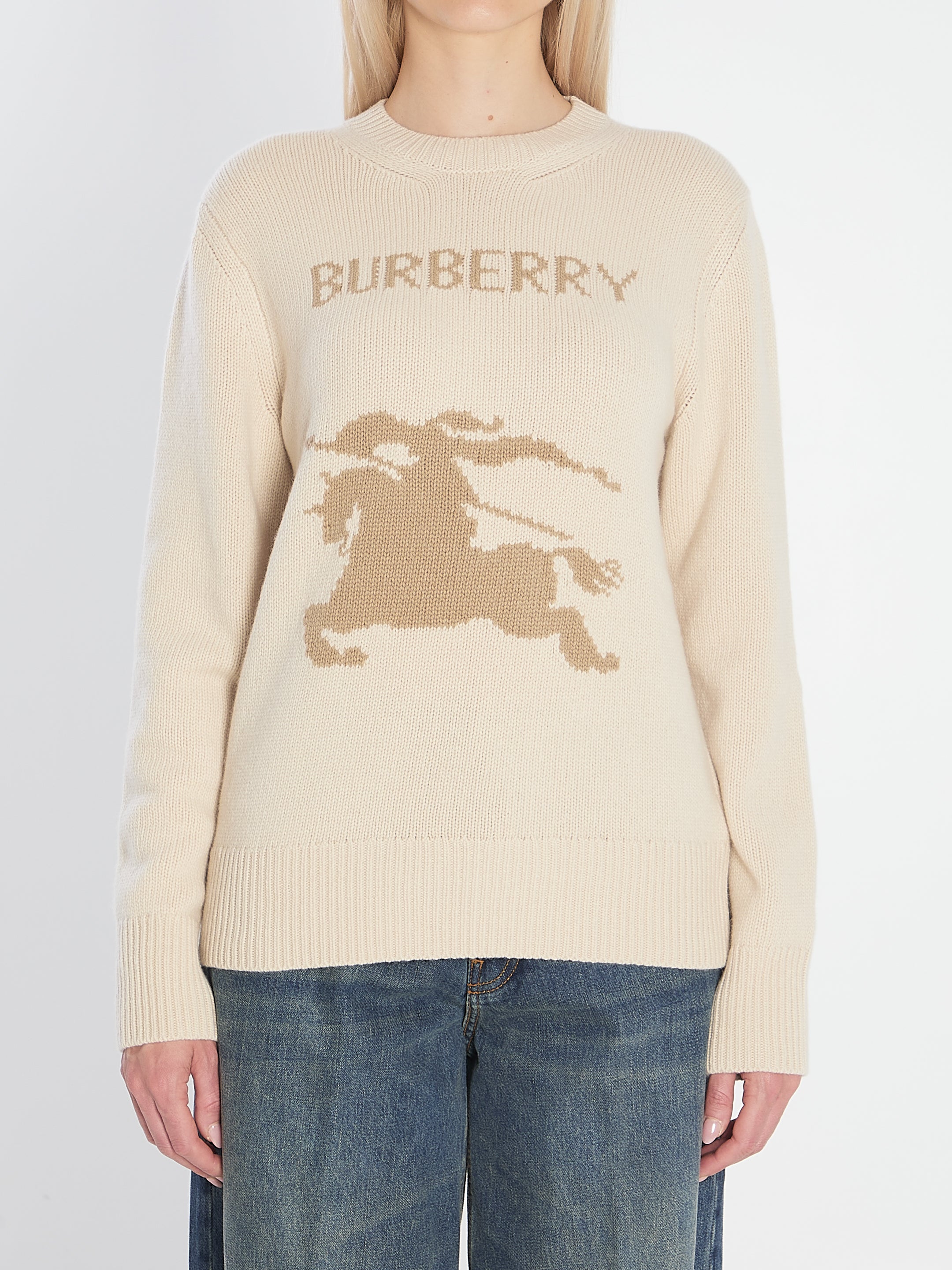 BURBERRY Women’s Luxurious Wool Cashmere Blend Sweater