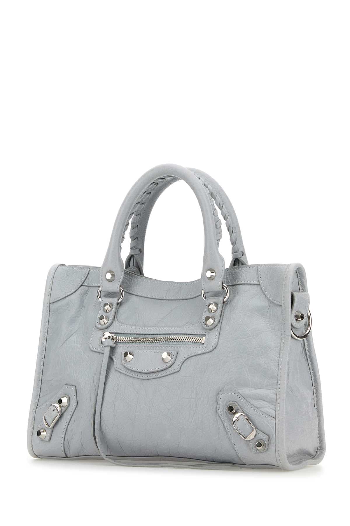 BALENCIAGA Mini Compact Leather Tote Handbag