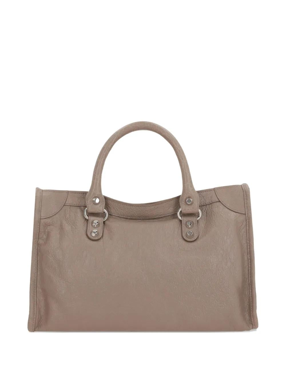 BALENCIAGA City Leather Studded Handbag