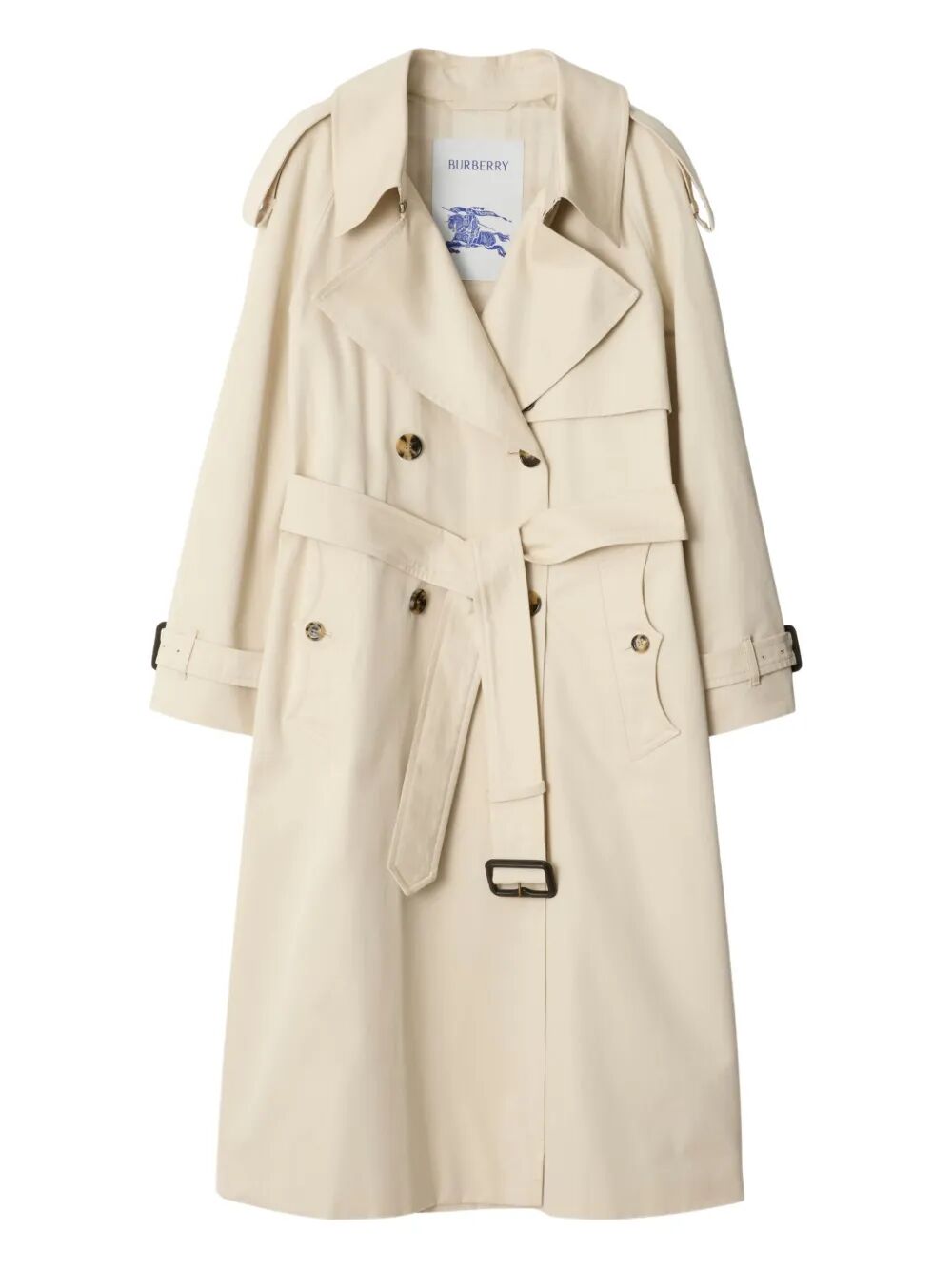 BURBERRY Long Gabardine Fitzrovia Trench Jacket for Women