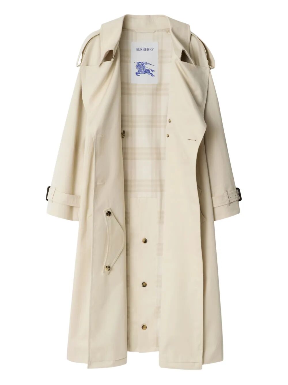 BURBERRY Long Gabardine Fitzrovia Trench Jacket for Women