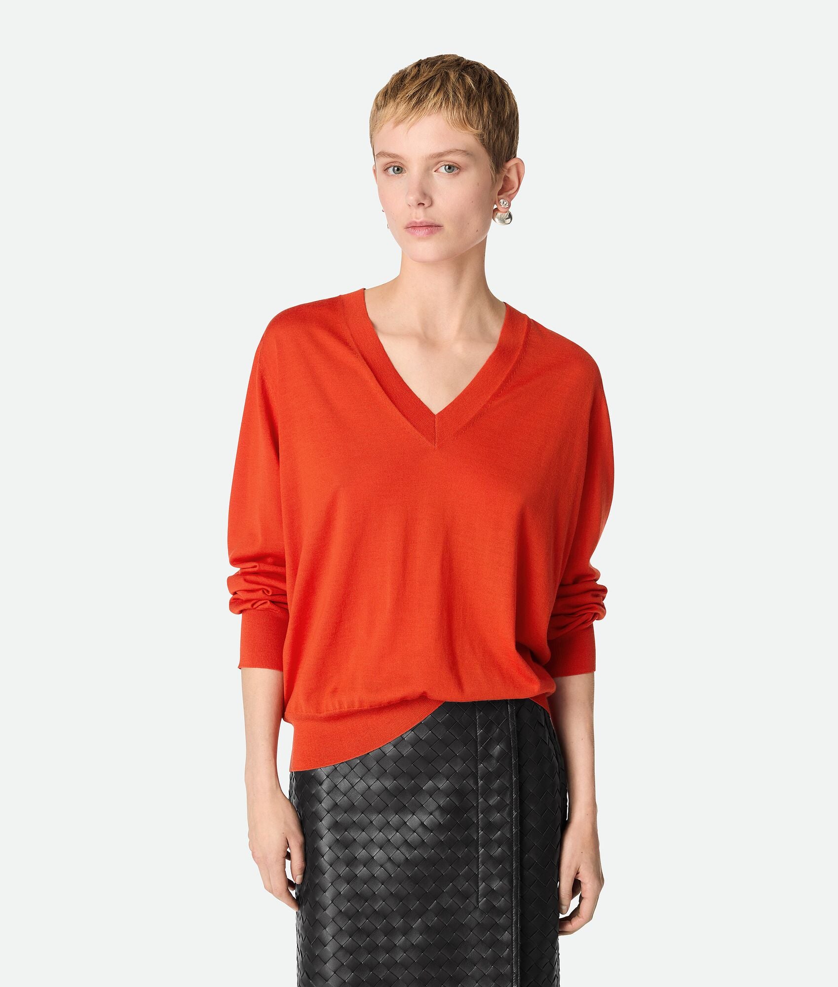 BOTTEGA VENETA Fine Knit V-Neck Sweater - Lightweight