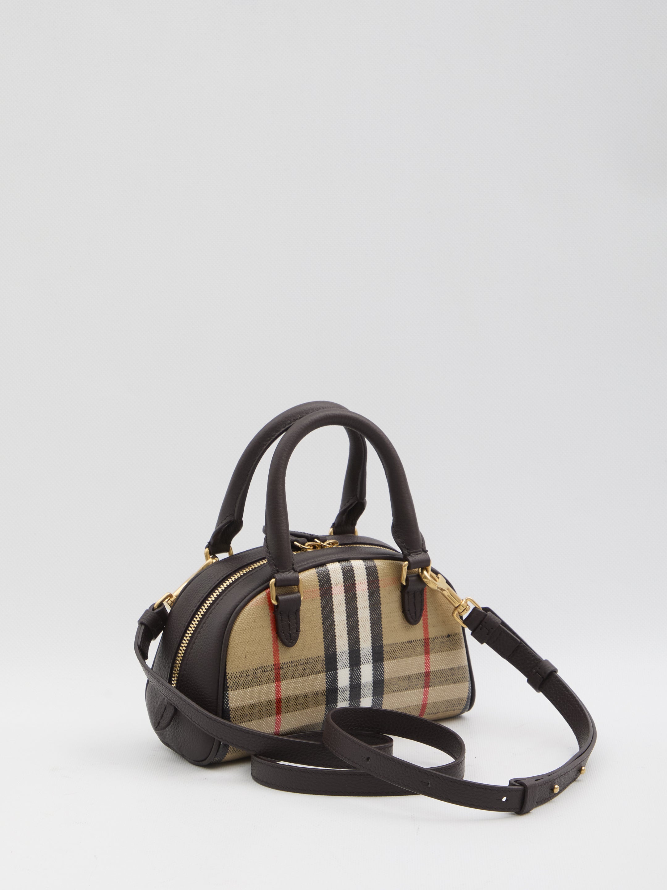 BURBERRY Highlands Mini Bowling Handbag - 19.5 X 12 X 9 CM