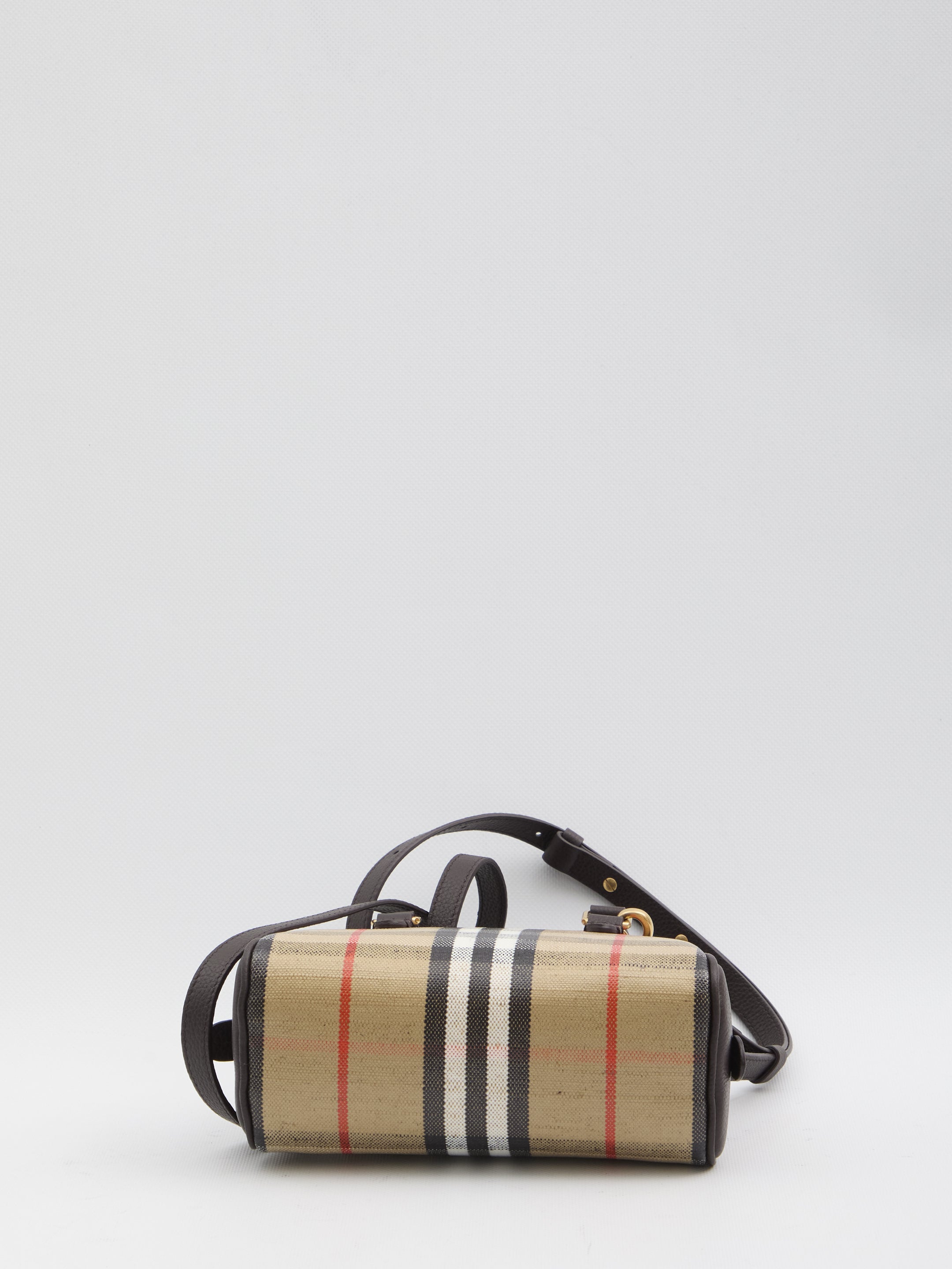 BURBERRY Highlands Mini Bowling Handbag - 19.5 X 12 X 9 CM