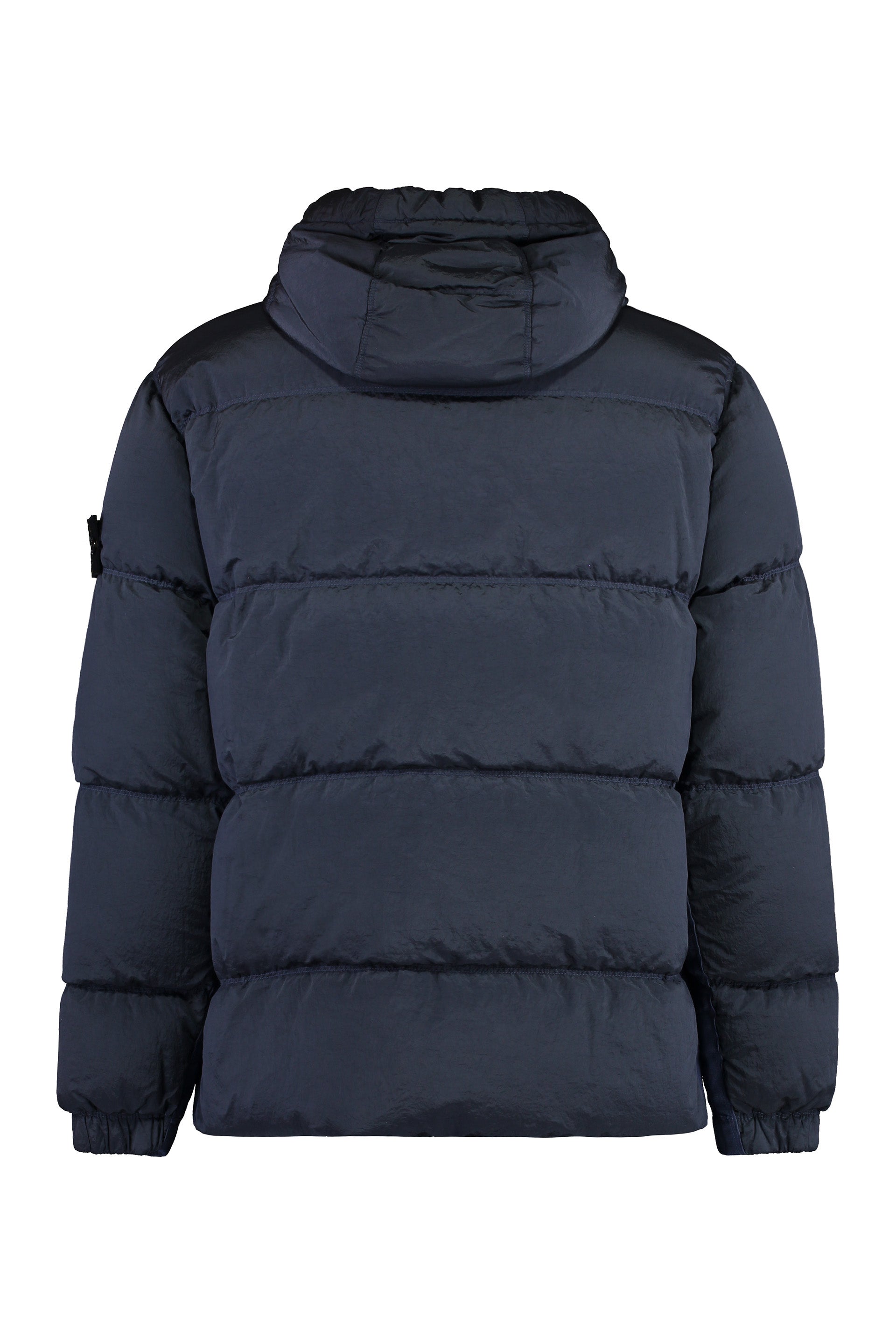 STONE ISLAND Hooded Tech Fabric Down Jacket