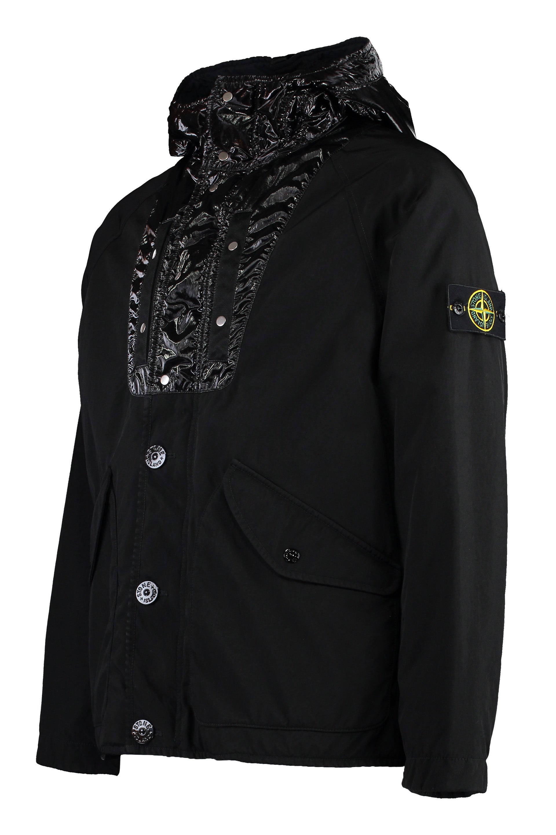 STONE ISLAND Tech Fabric Jacket with Removable Logo Patch