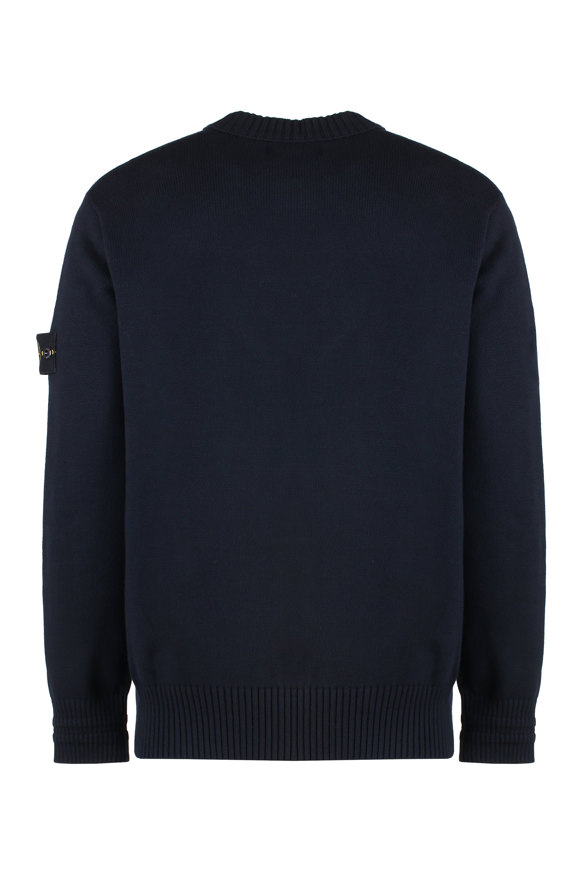 STONE ISLAND Long Sleeve Crew-Neck Sweater with Removable Logo Patch