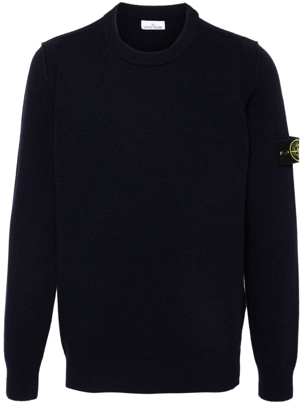 STONE ISLAND Wool-Blend Crew-Neck Sweater with Removable Logo Patch