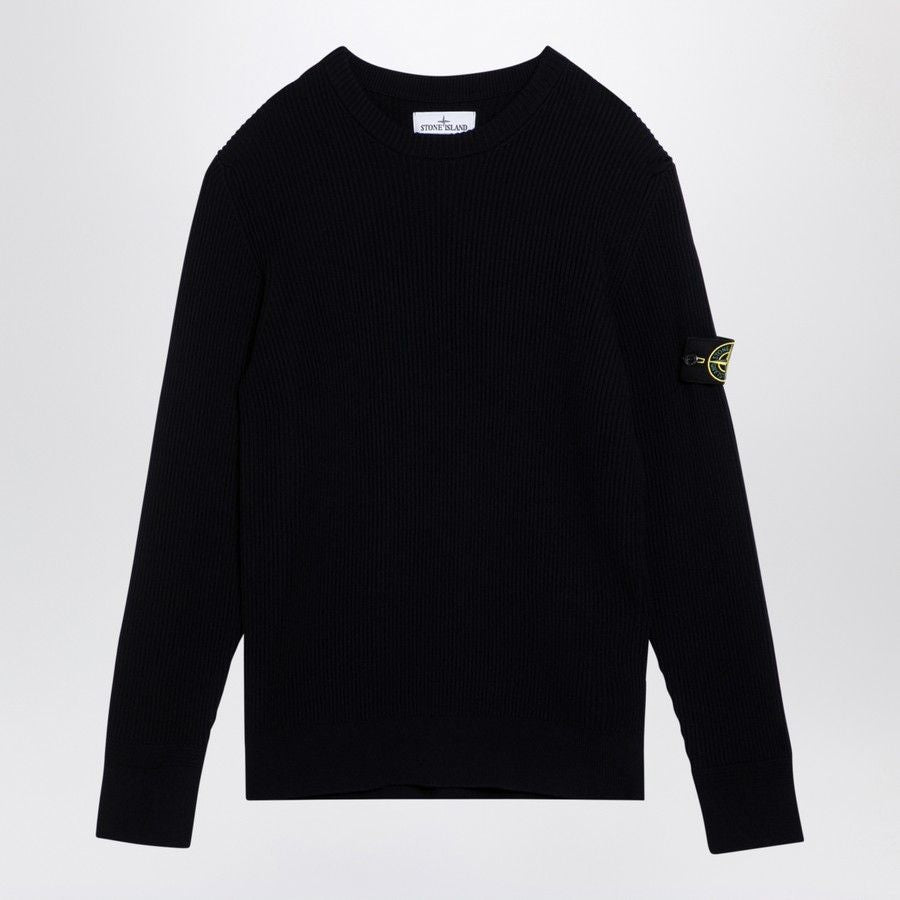 STONE ISLAND Virgin Wool Crew-Neck Sweater for Men