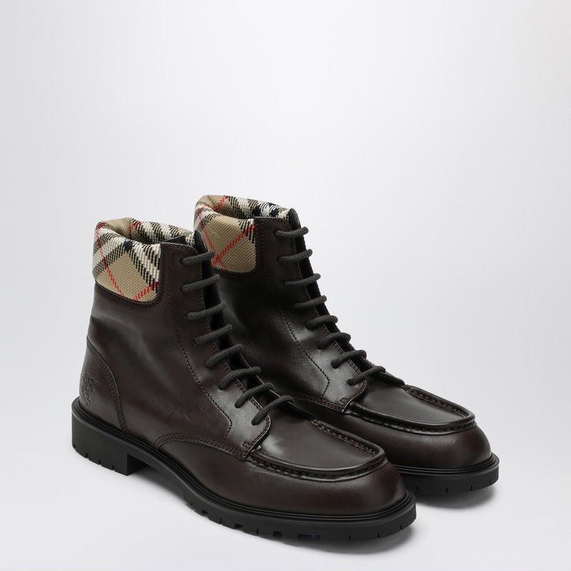 BURBERRY Amphibian Rogue Leather Ankle Boots