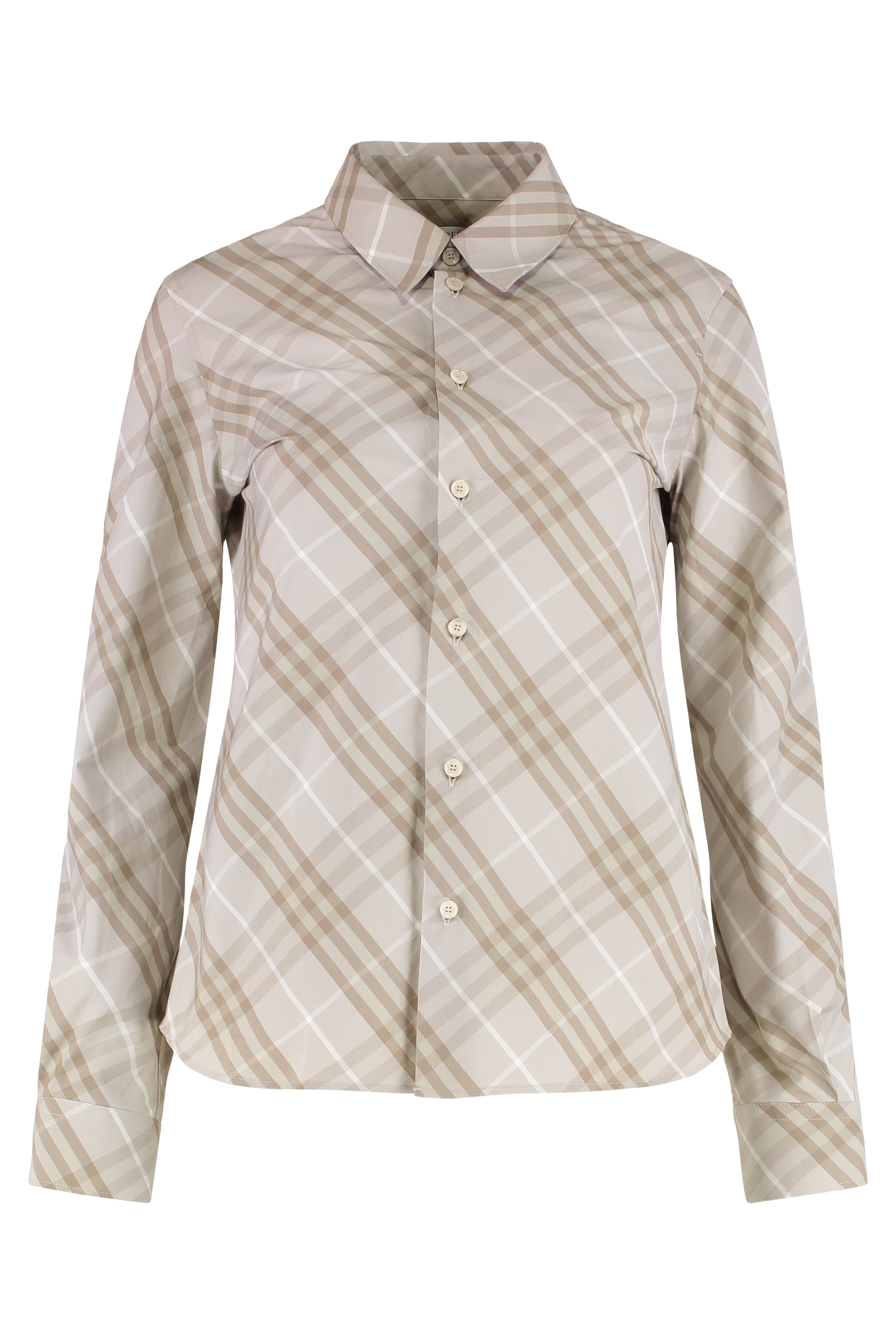 BURBERRY Classic Check-Pattern Cotton Shirt for Women