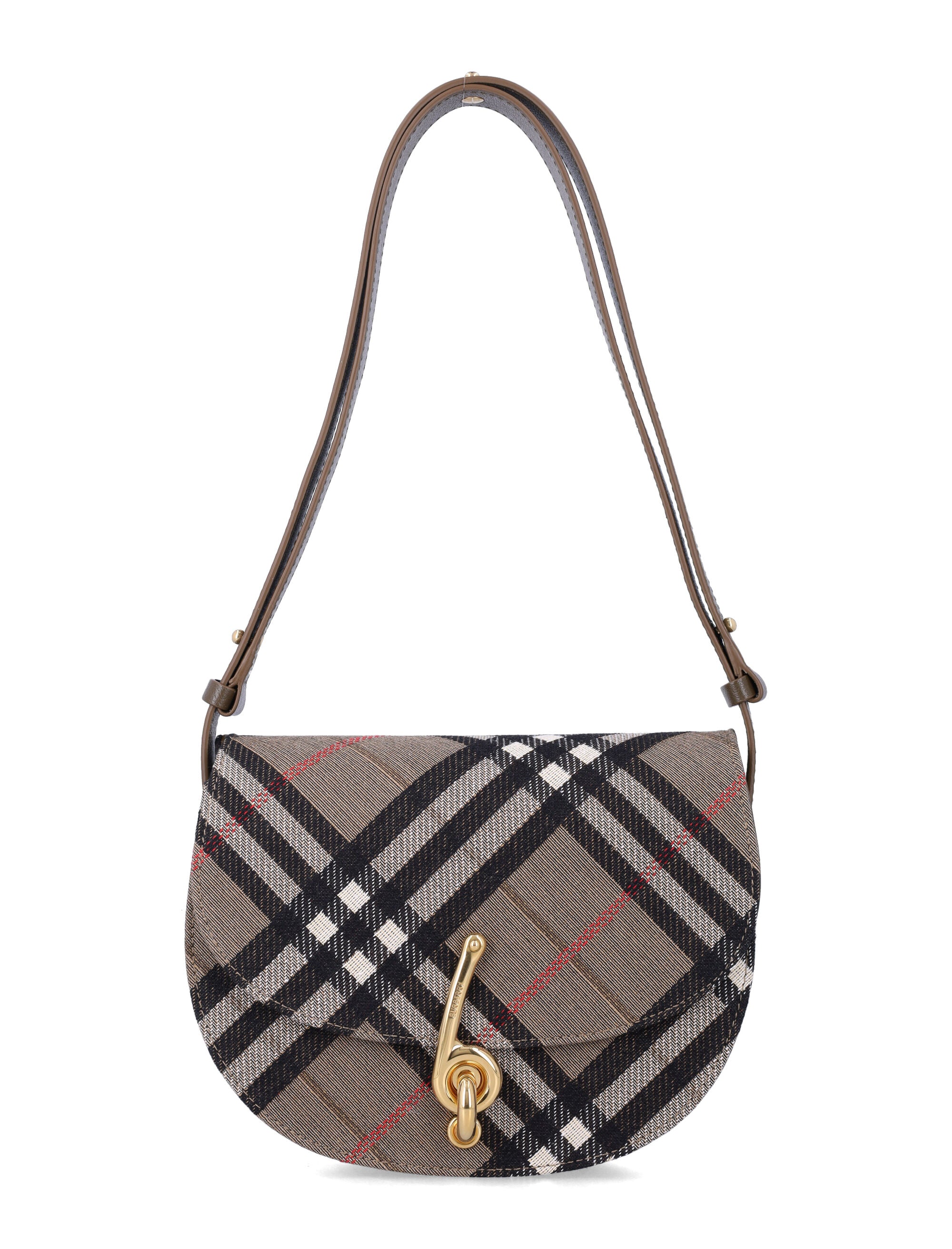 BURBERRY Mini Bridle Check Jacquard Handbag