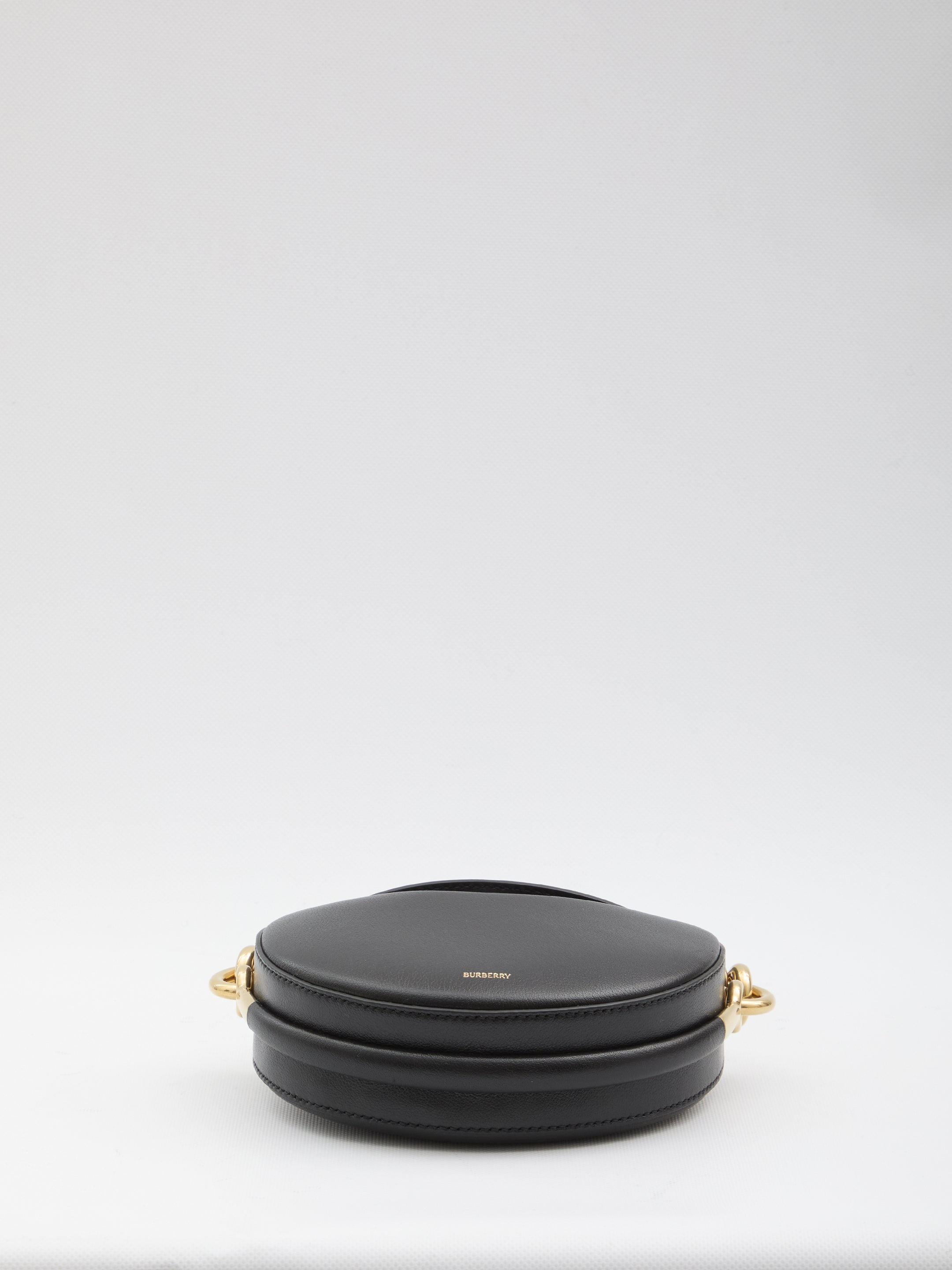 BURBERRY Mini Hammered Buffalo Leather Crescent Handbag