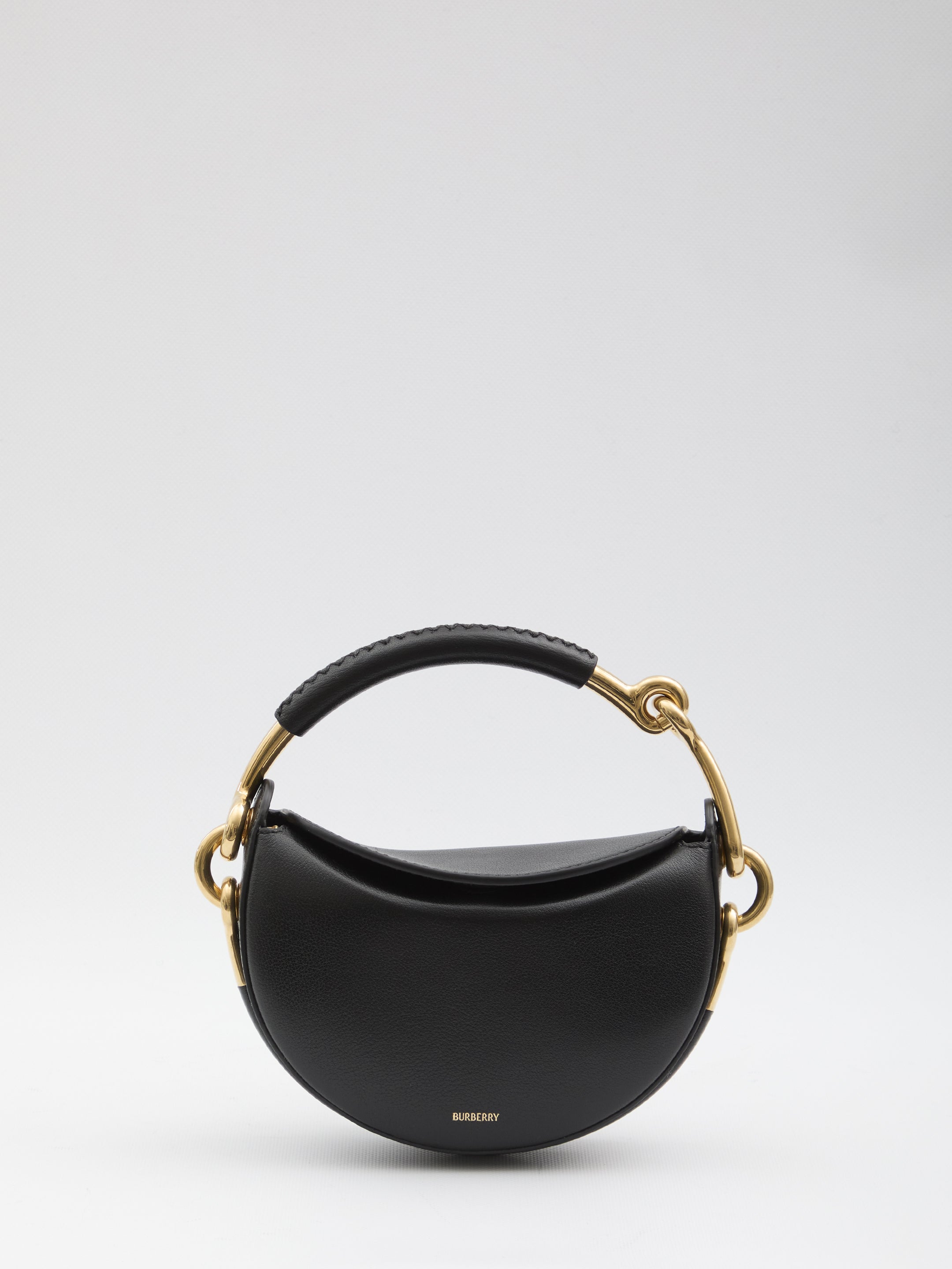 BURBERRY Mini Hammered Buffalo Leather Crescent Handbag