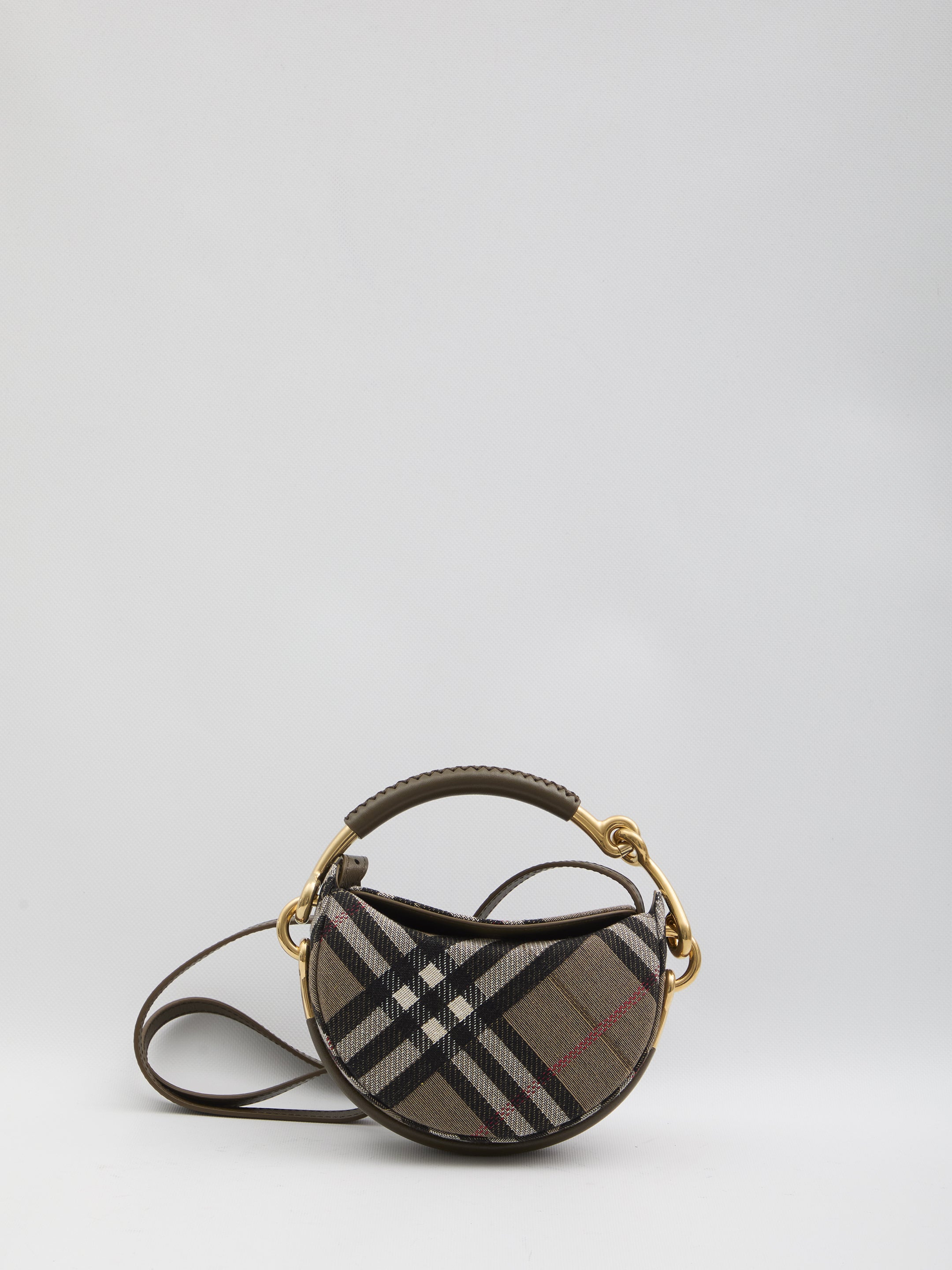 BURBERRY Classic Check-Patterned Handbag - 19 x 12 x 5 cm