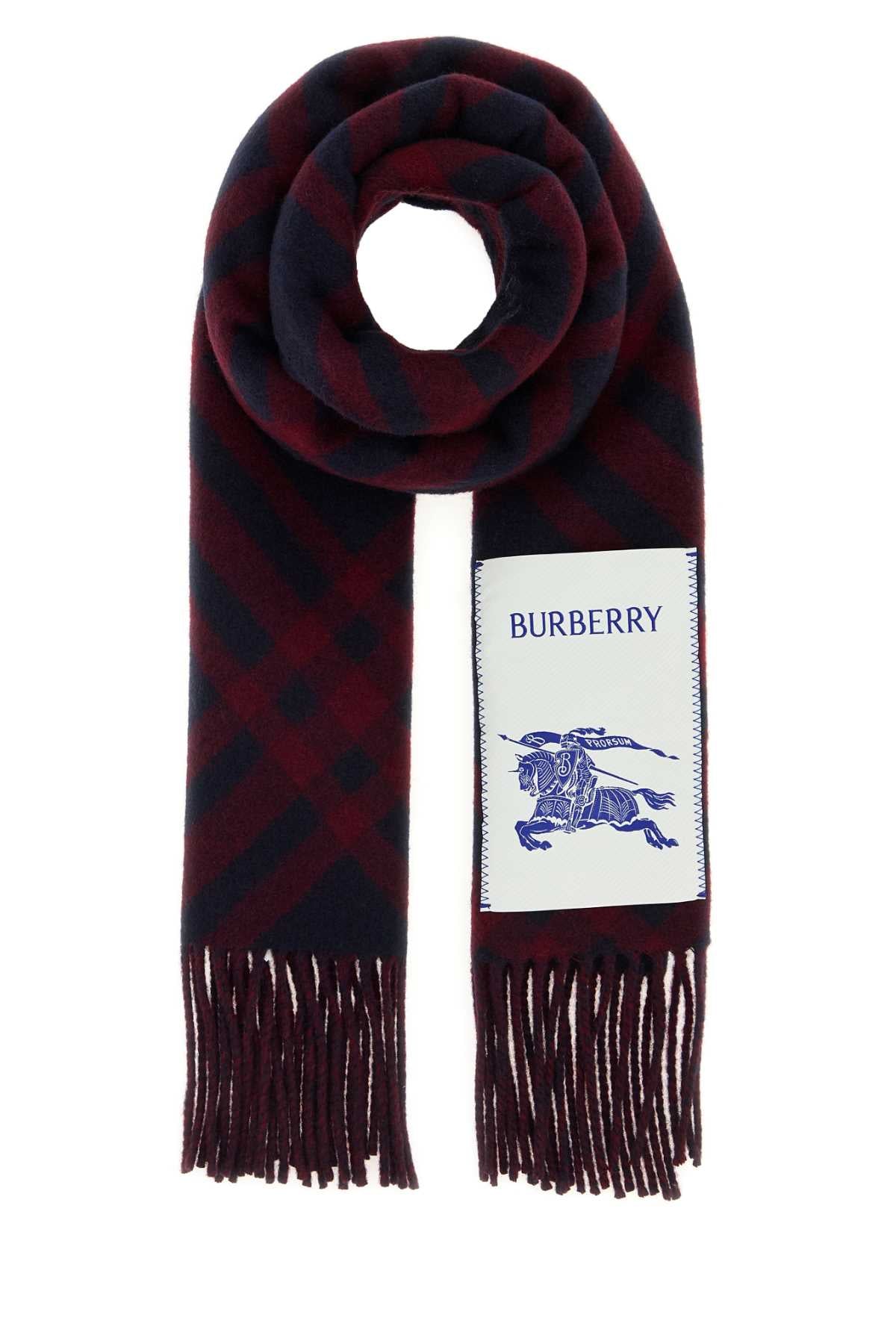 BURBERRY Embroidered Cashmere Scarf 168x30