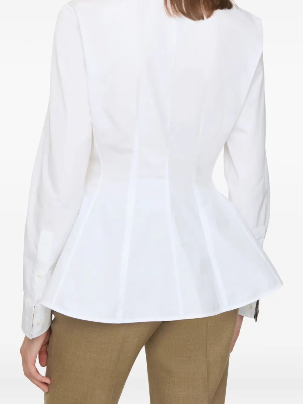 BURBERRY Women's Eliza Cotton Shirt with Drop Waist