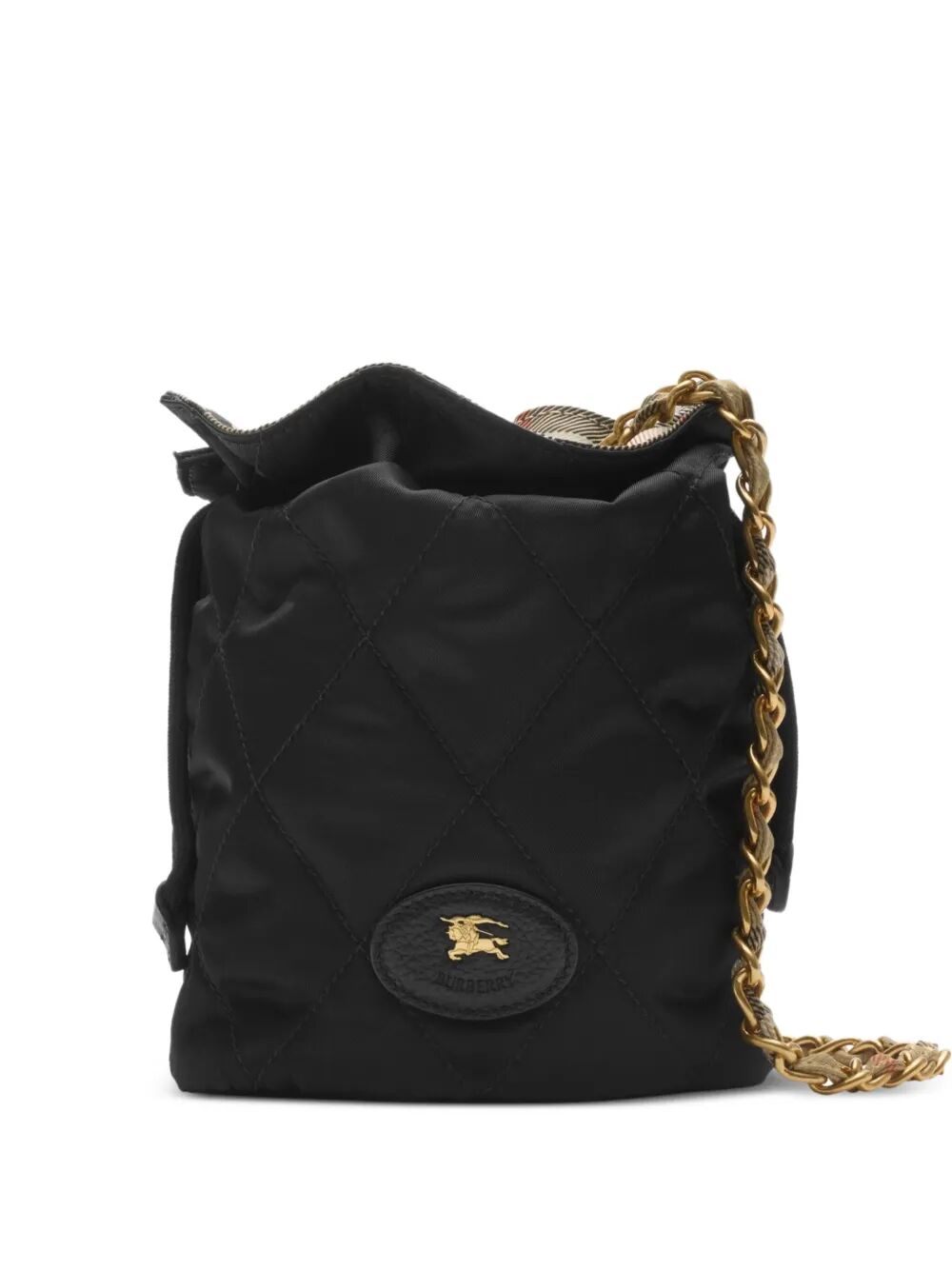 BURBERRY Horseshoe Chain Pouch Handbag - W 14 x H 19 x D 10 CM