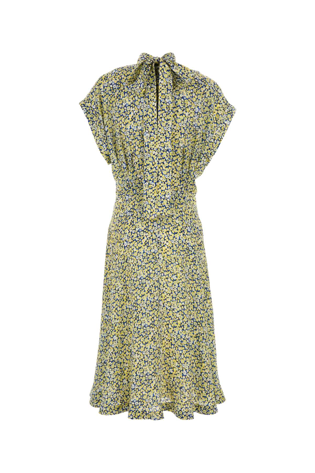BOTTEGA VENETA Mini Floral Silk Charm Dress