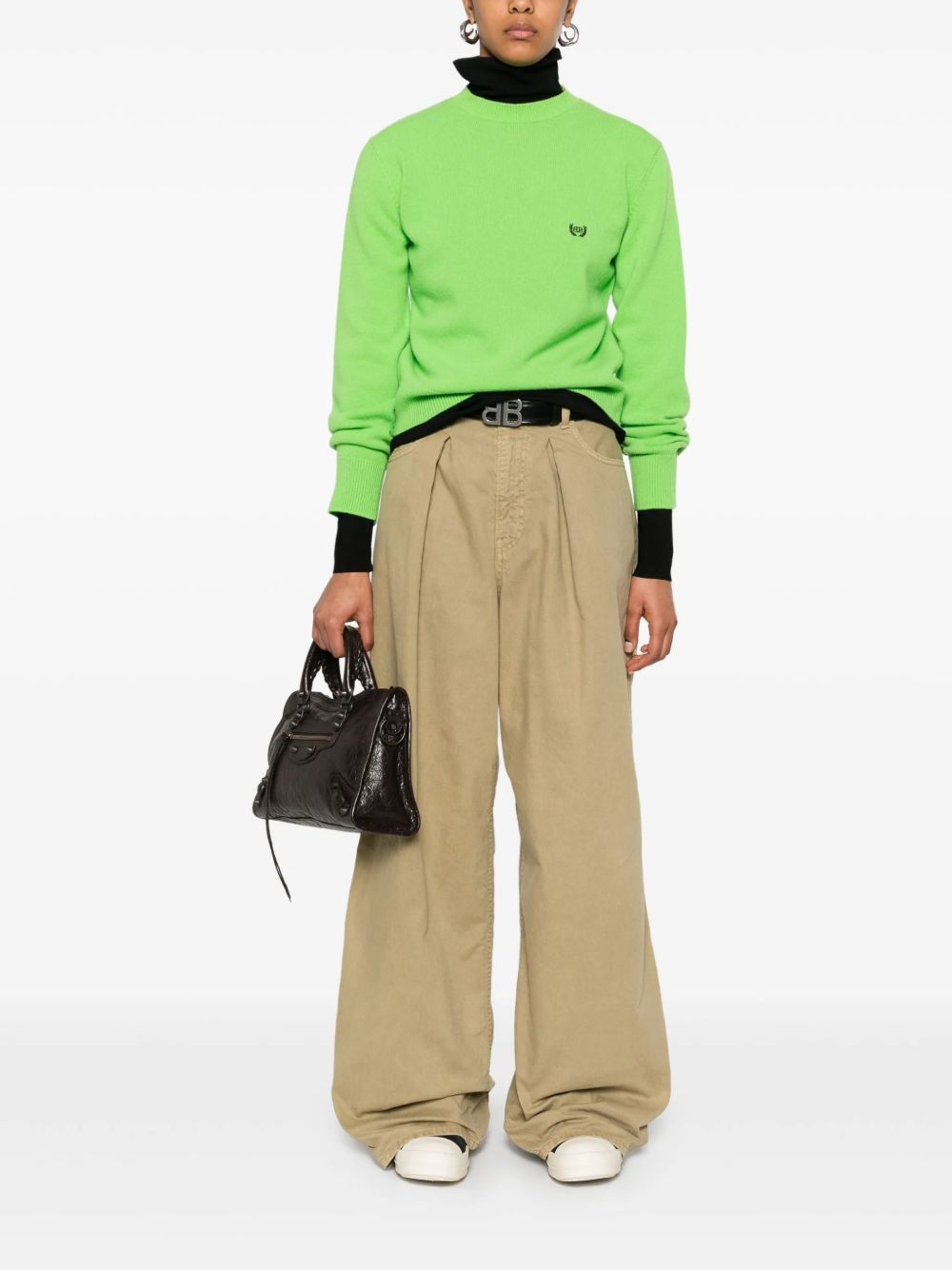 BALENCIAGA Crew Neck Long Sleeve Top for Women - SS25 Collection