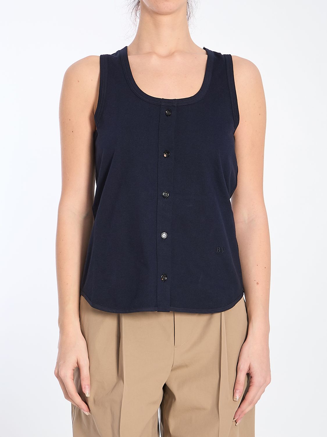 BOTTEGA VENETA Cotton Tank Top with Buttons - XS