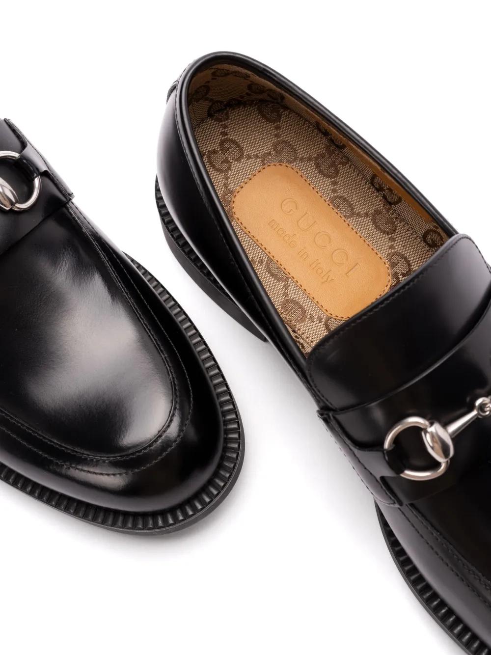 GUCCI Loafers with Horsebit - Height: 13 mm