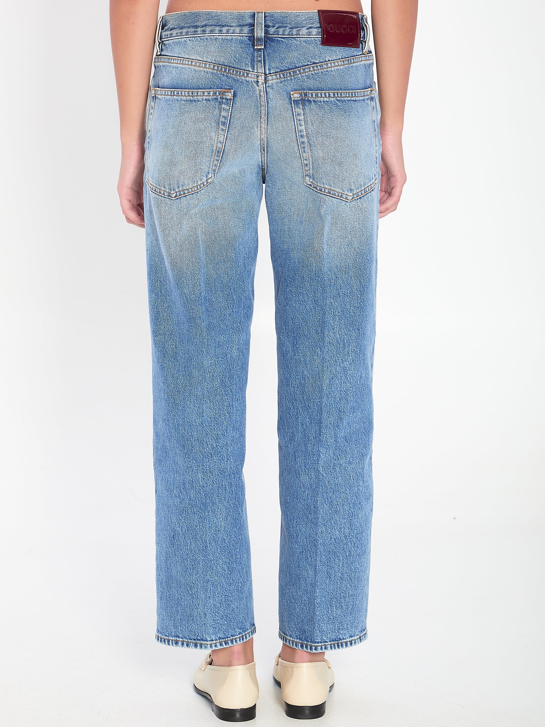 GUCCI Straight Jeans with Faded Effect for Women