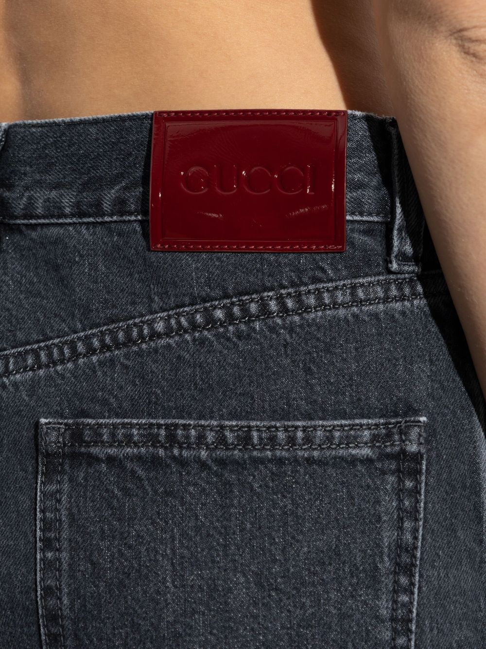 GUCCI Wide Leg Denim Cotton Jeans