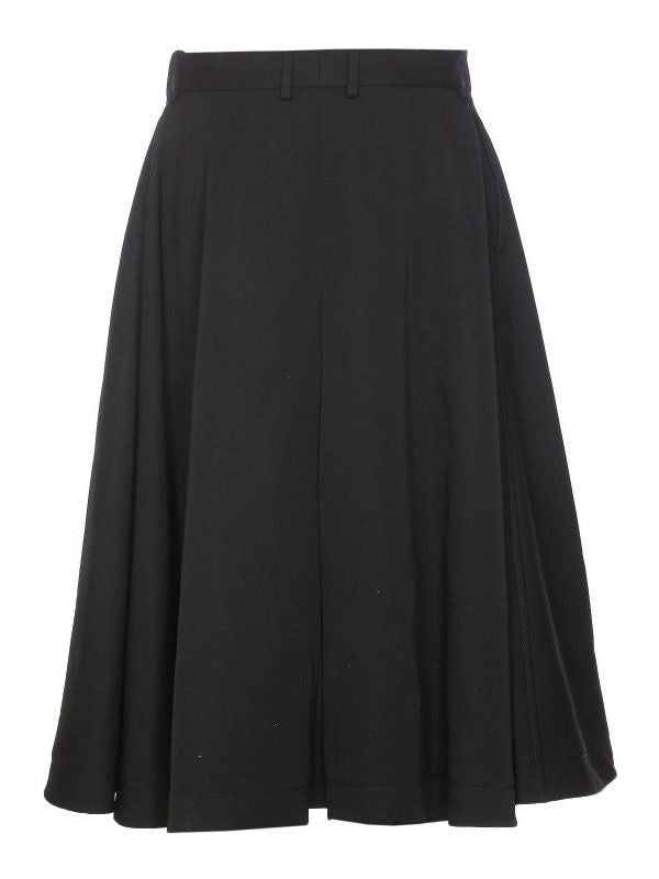 BOTTEGA VENETA Grain of Poudre Wool Skirt - Size 40