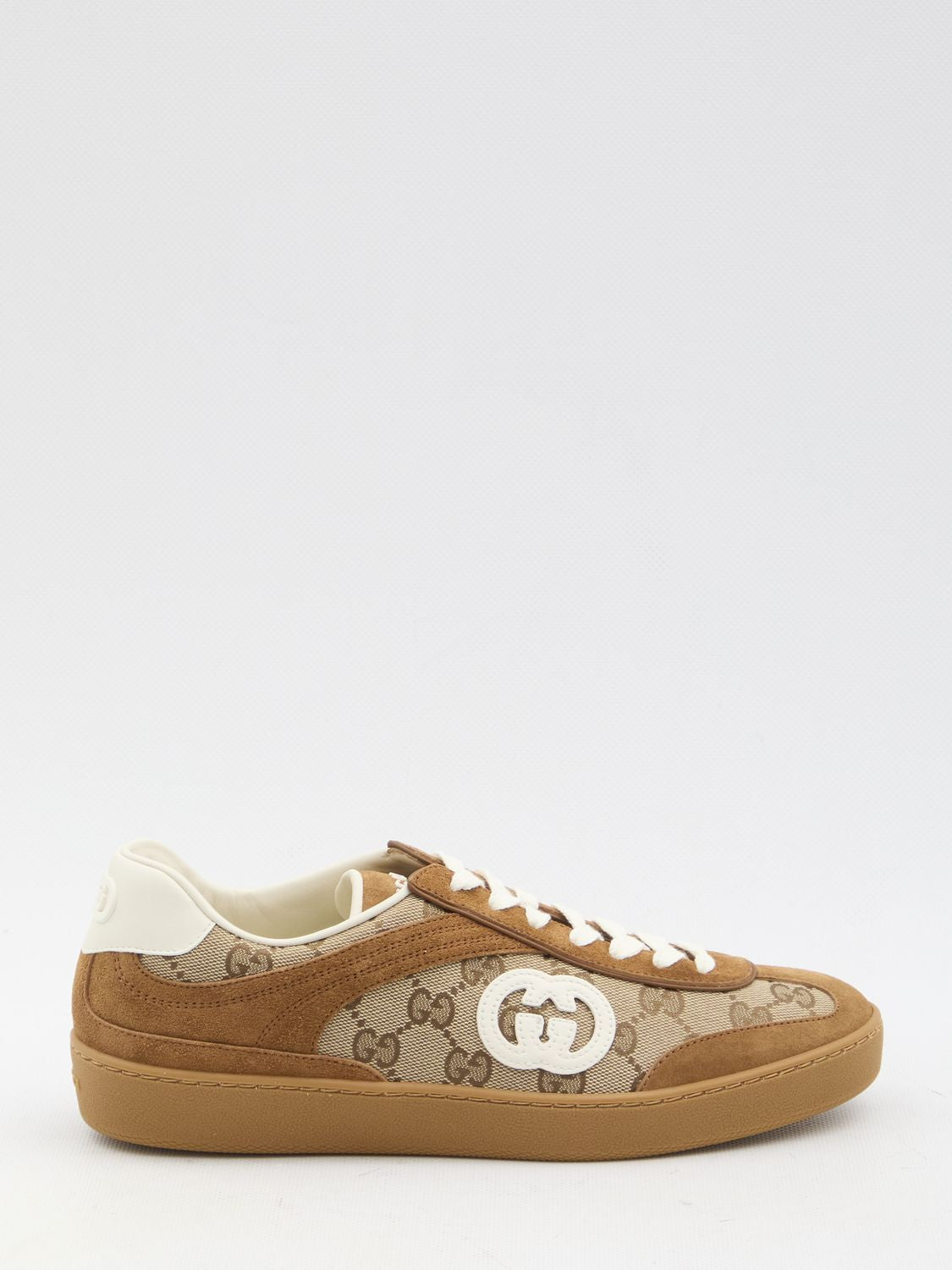 GUCCI Luxury Suede and GG Fabric Sneakers for Women - FW25 Edition